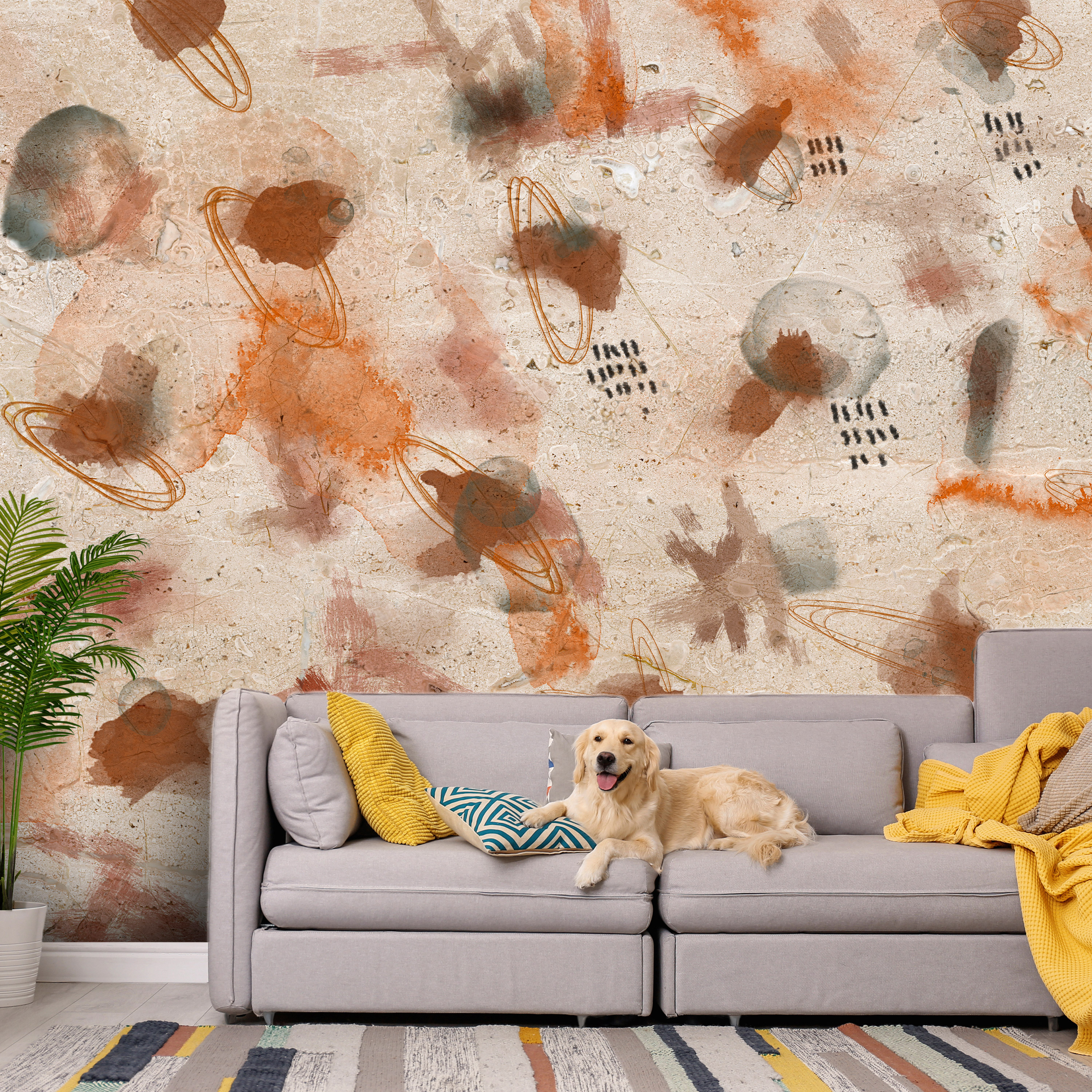 Self-adhesive Wallpaper - Painted on Stone - 245x175