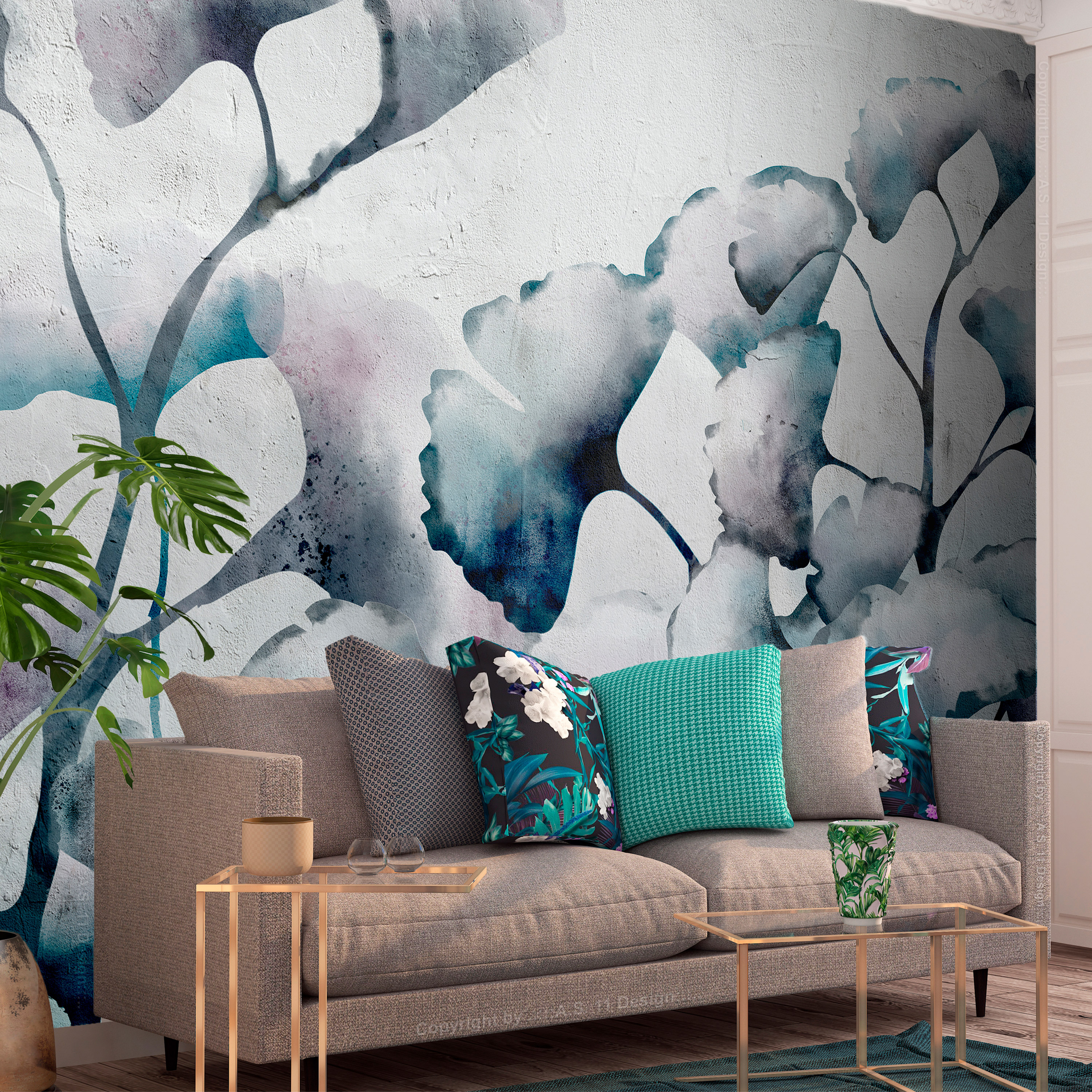 Wallpaper - Ginkgo Leaves - 100x70