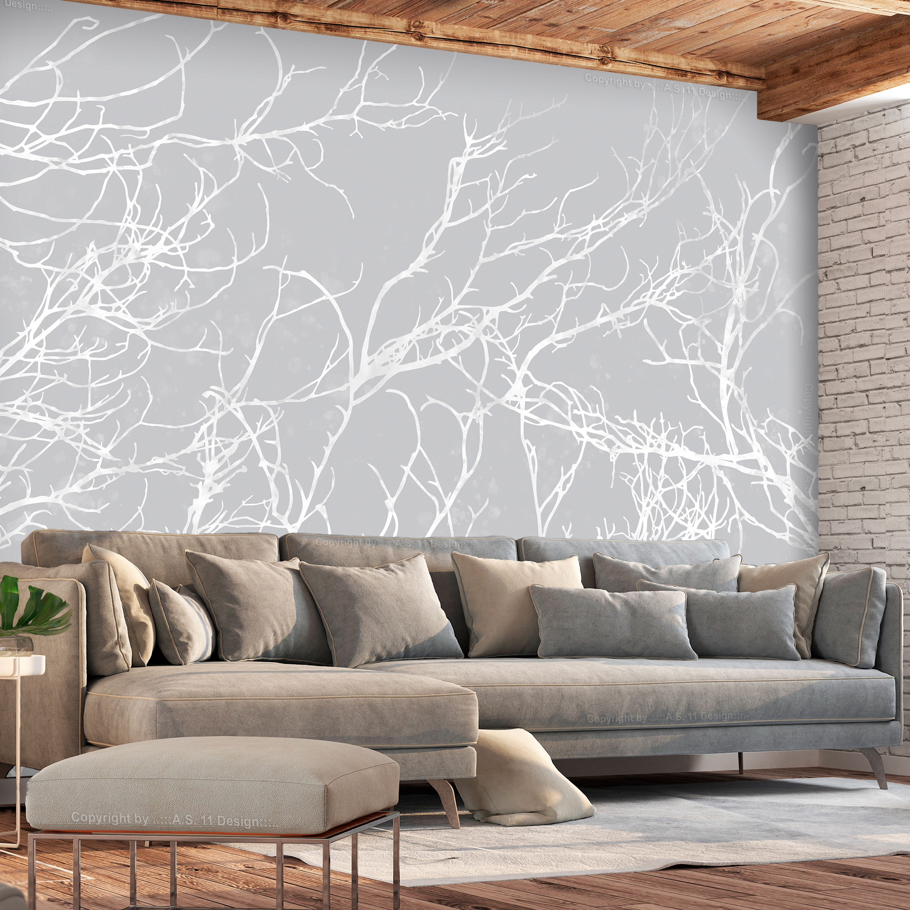 Wallpaper - White Trees - 150x105