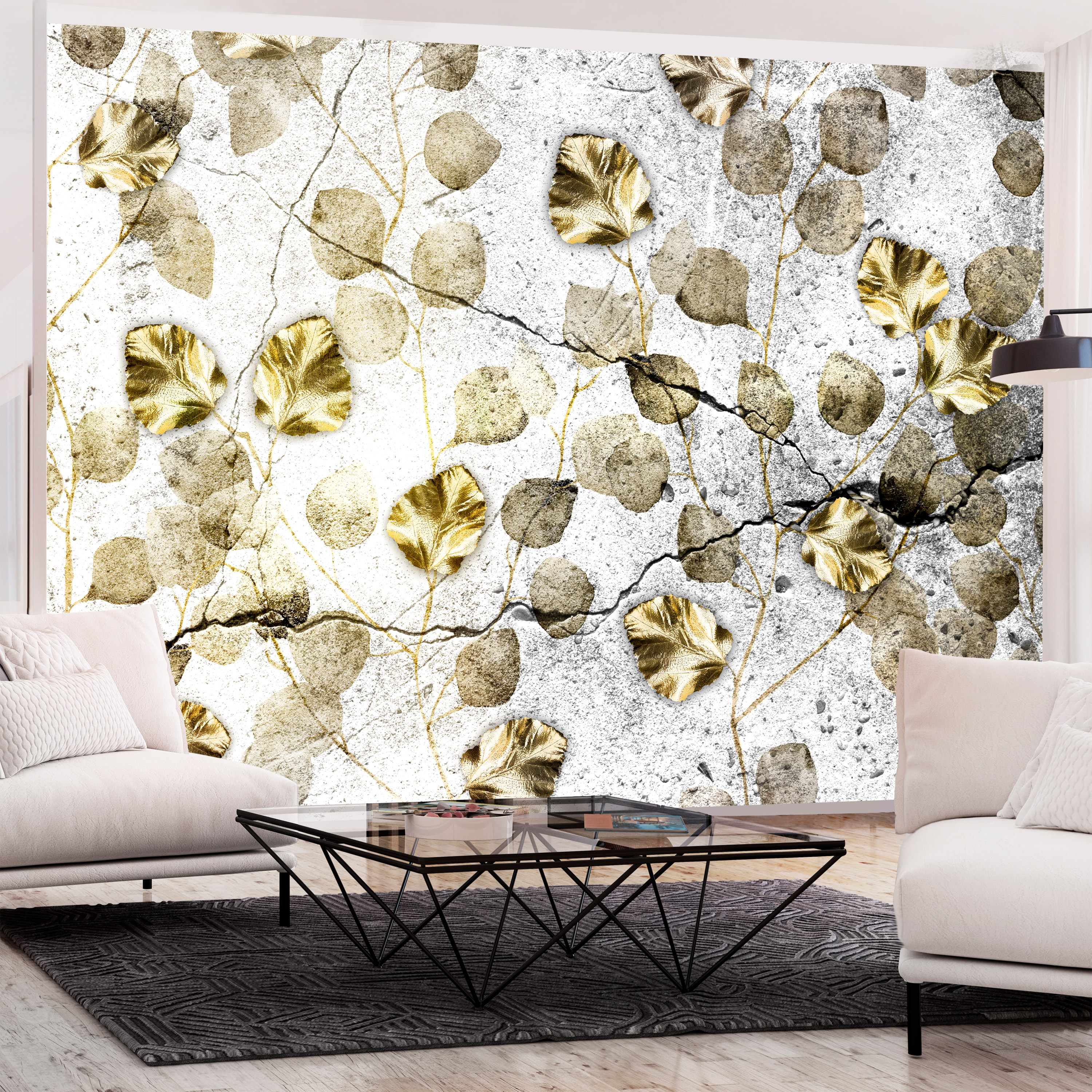 Self-adhesive Wallpaper - Golden Symphony - 98x70