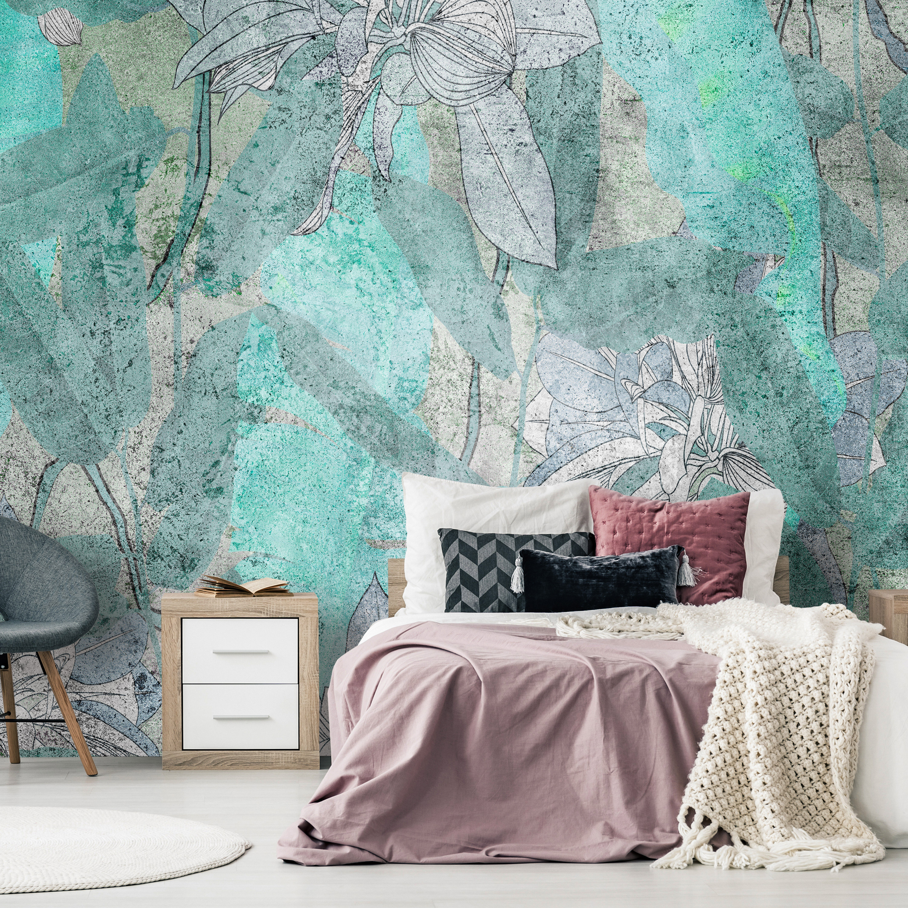 Wallpaper - Malachite Nature - 100x70