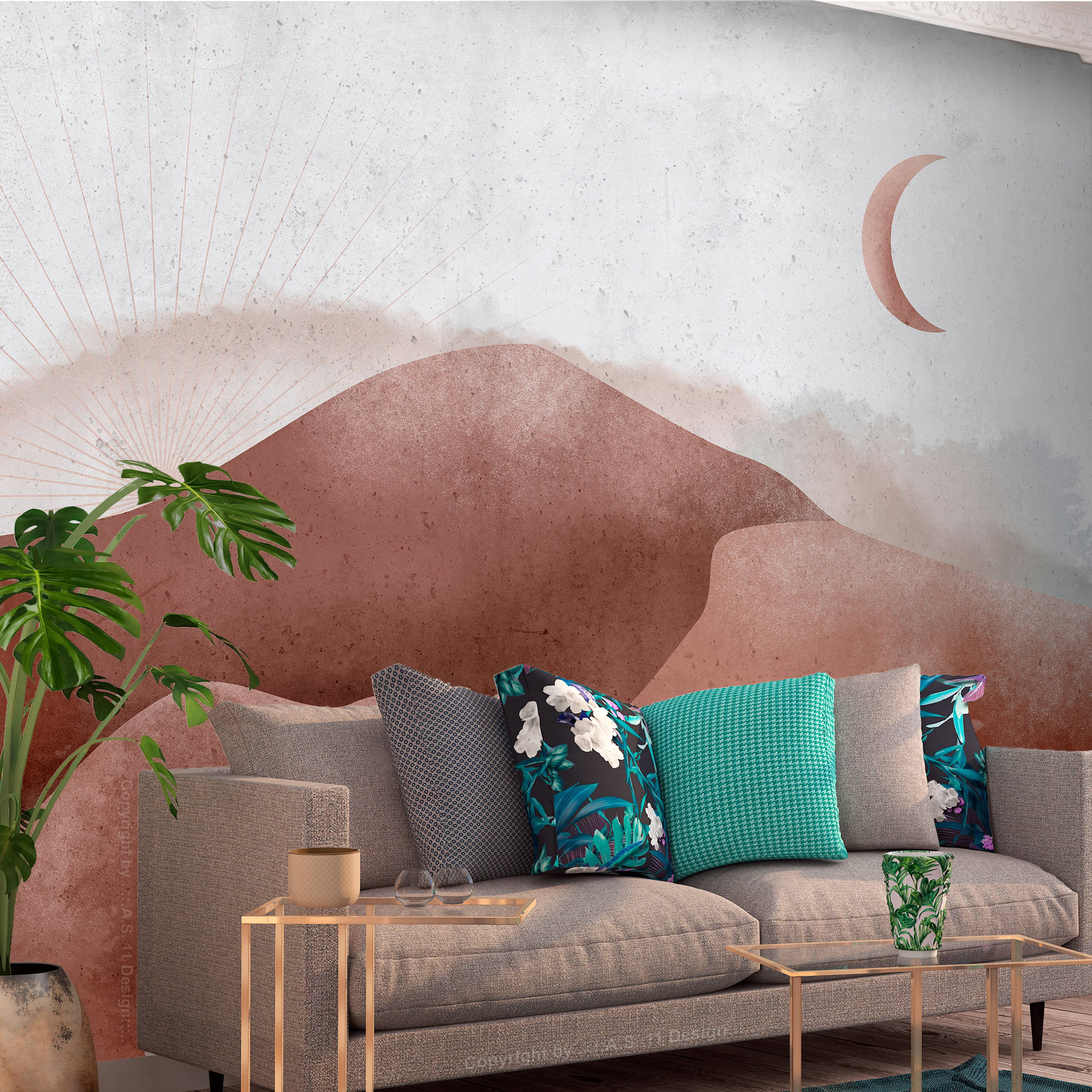 Wallpaper - Desert in the Moonlight - 200x140