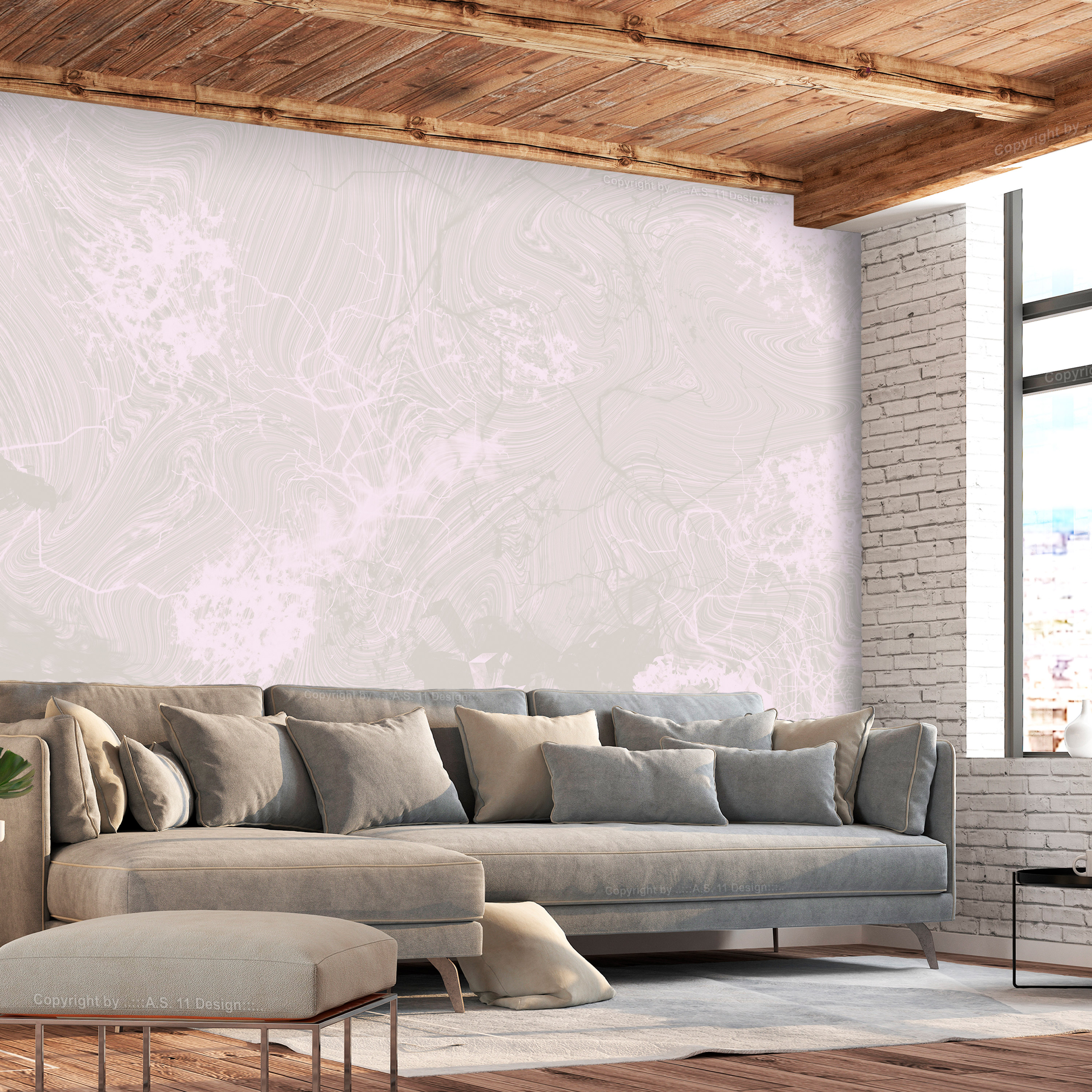 Self-adhesive Wallpaper - Pink Rock - 245x175
