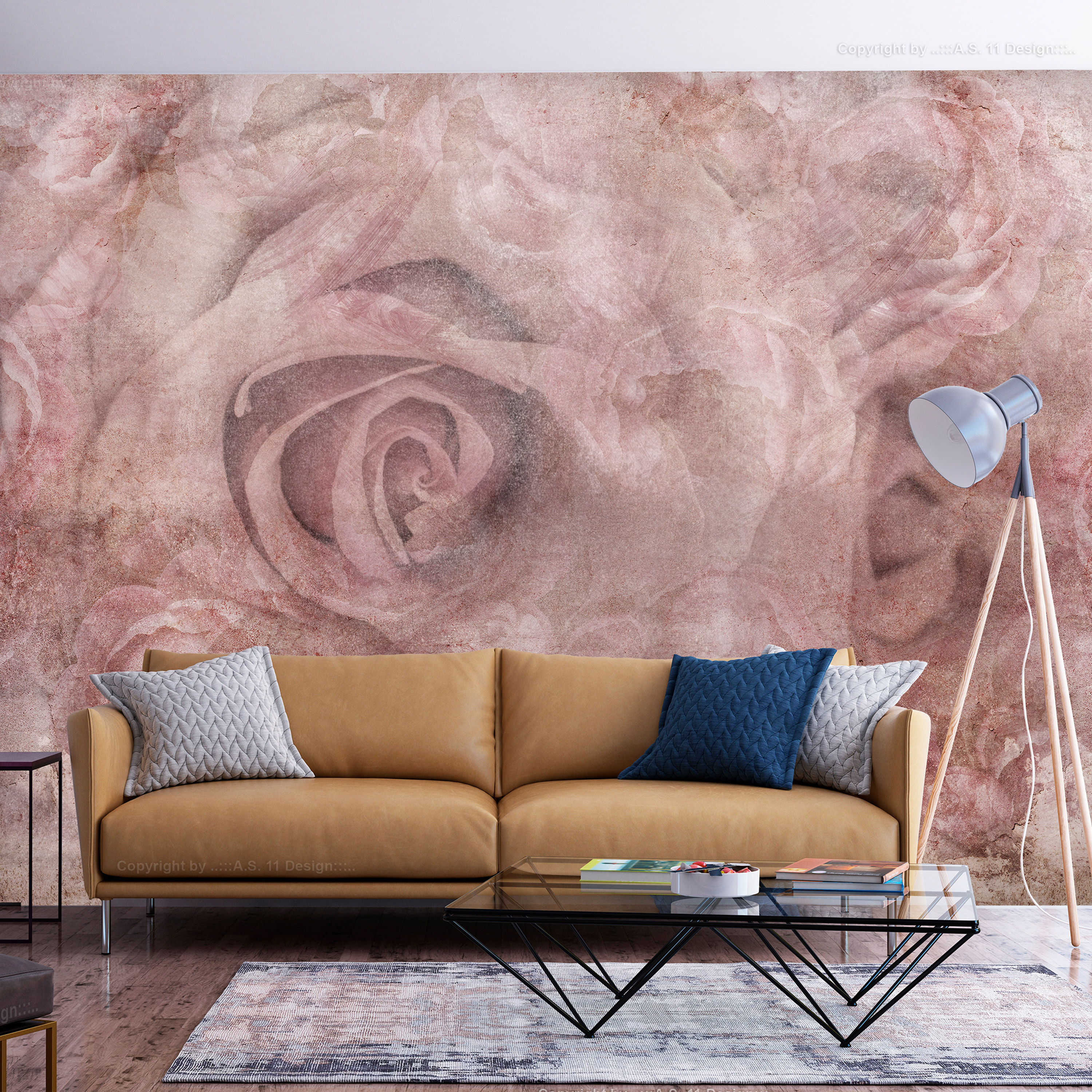 Self-adhesive Wallpaper - Pink Thoughts - 441x315