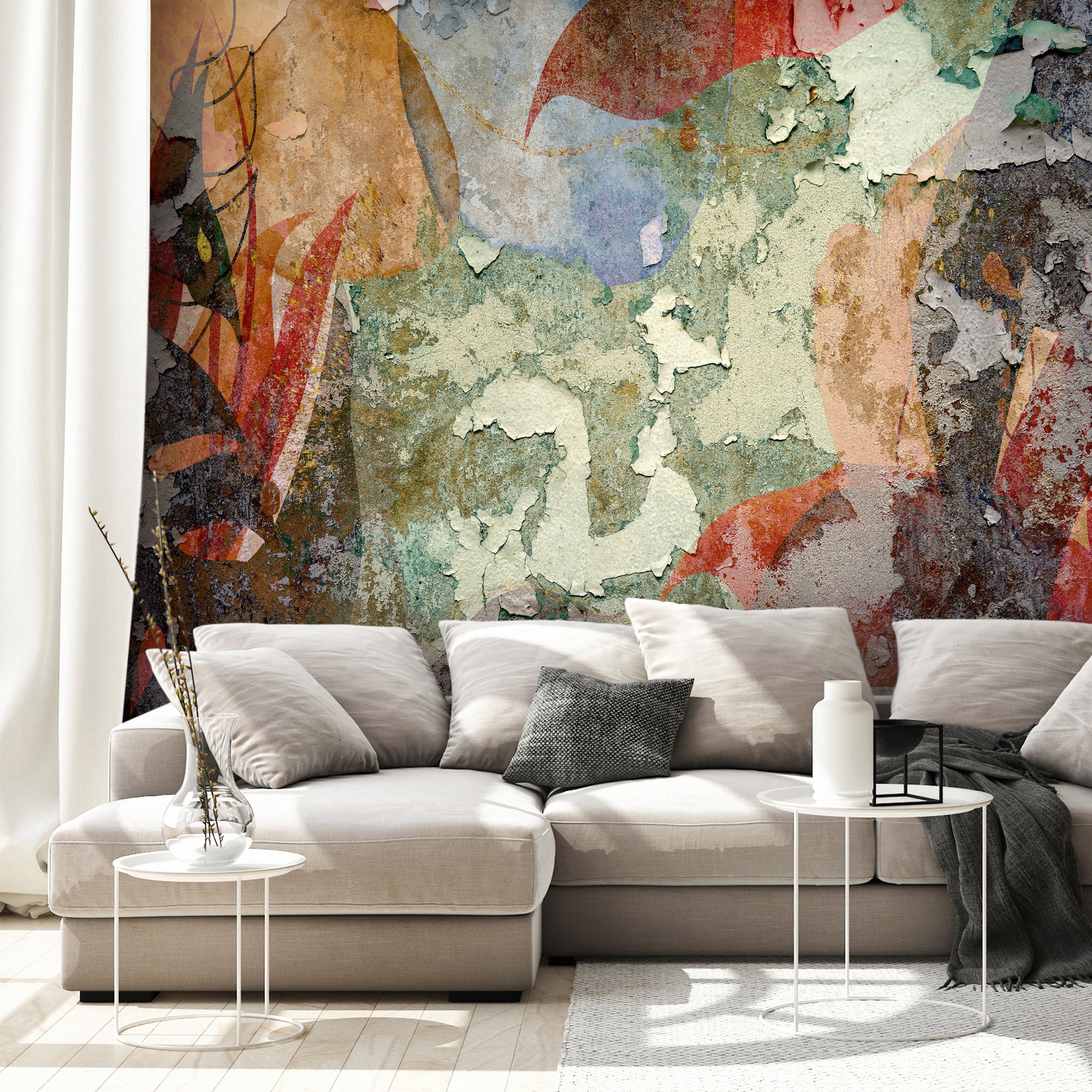 Self-adhesive Wallpaper - Colourful Wall - 245x175