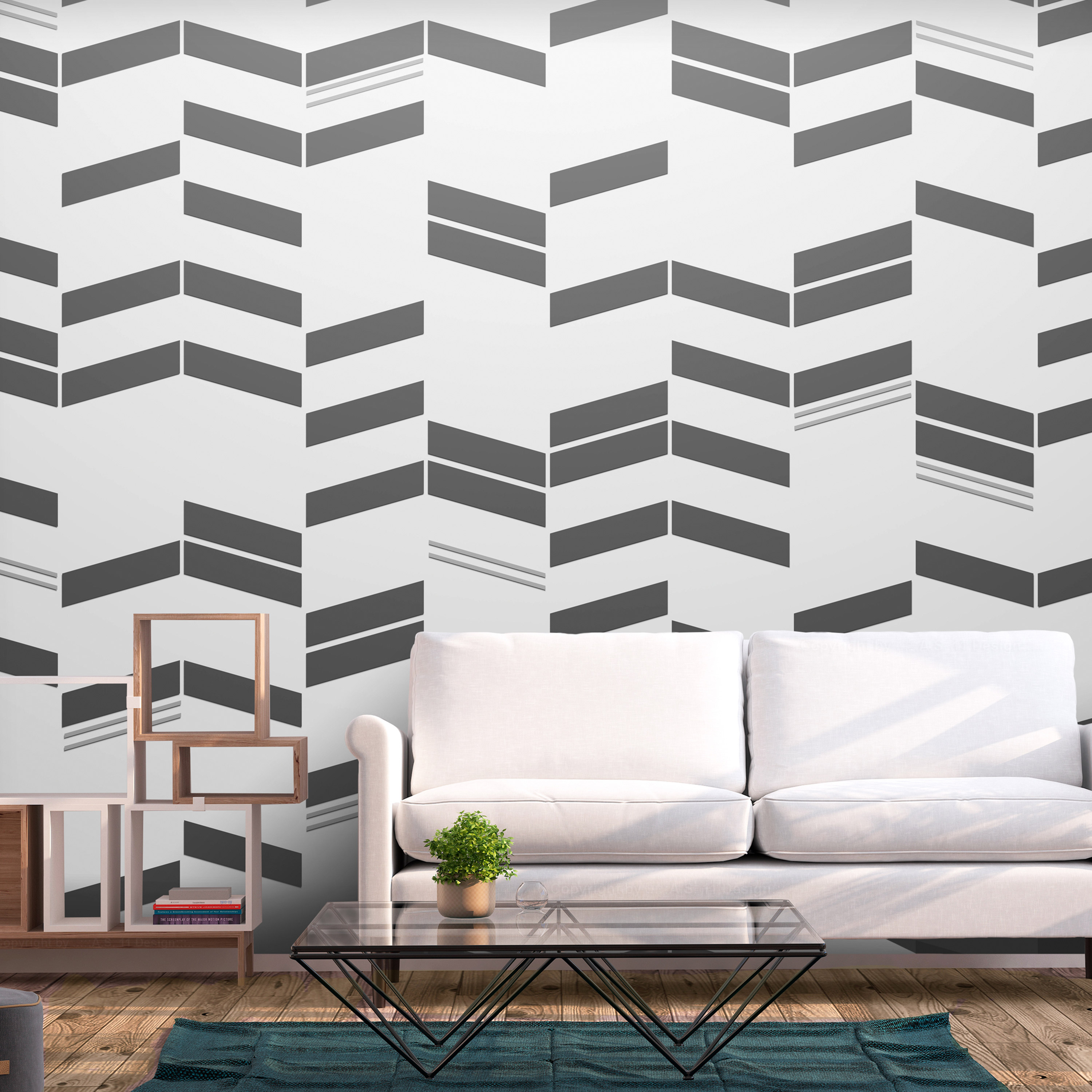 Self-adhesive Wallpaper - Simple Structures - 441x315