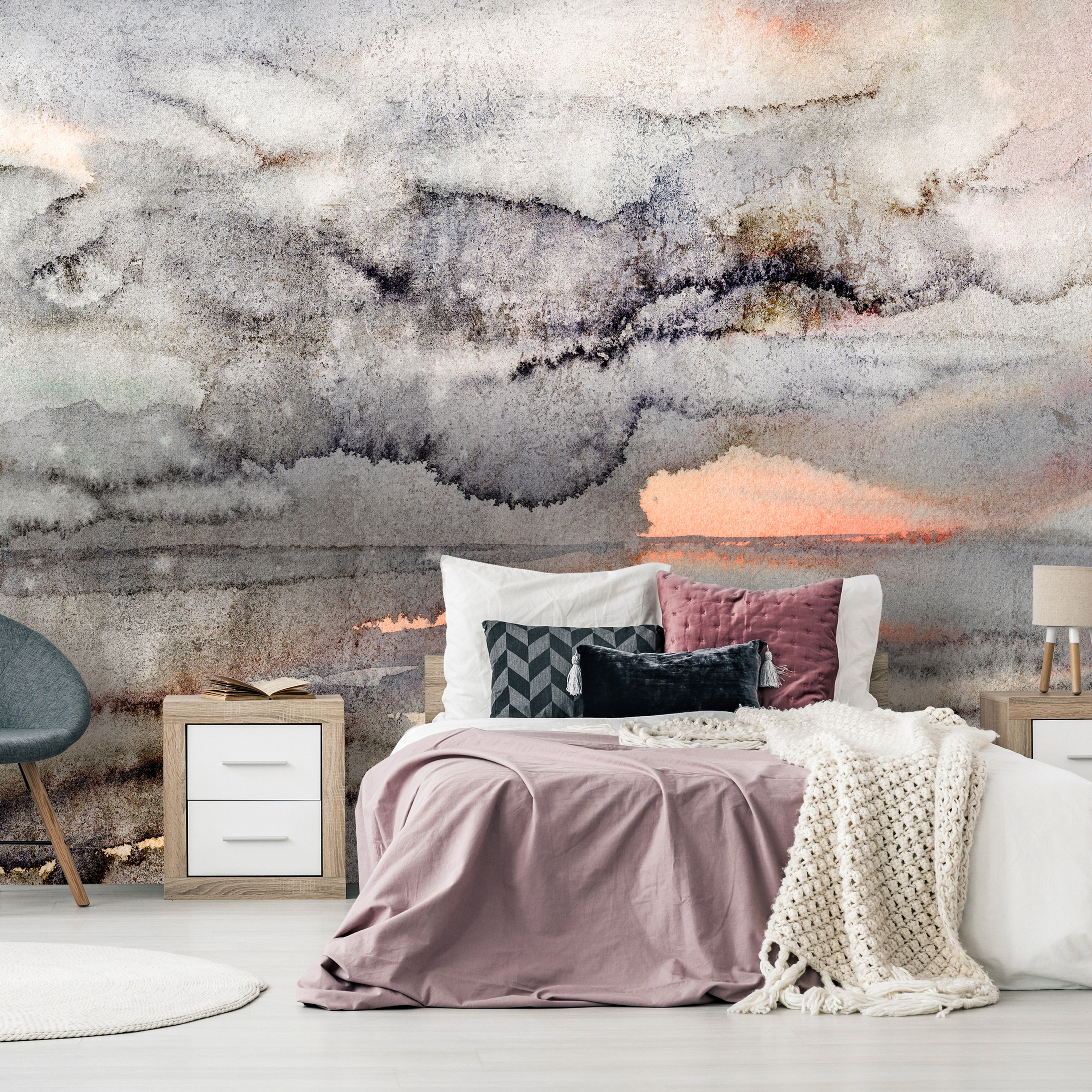 Self-adhesive Wallpaper - Connected Clouds - 441x315