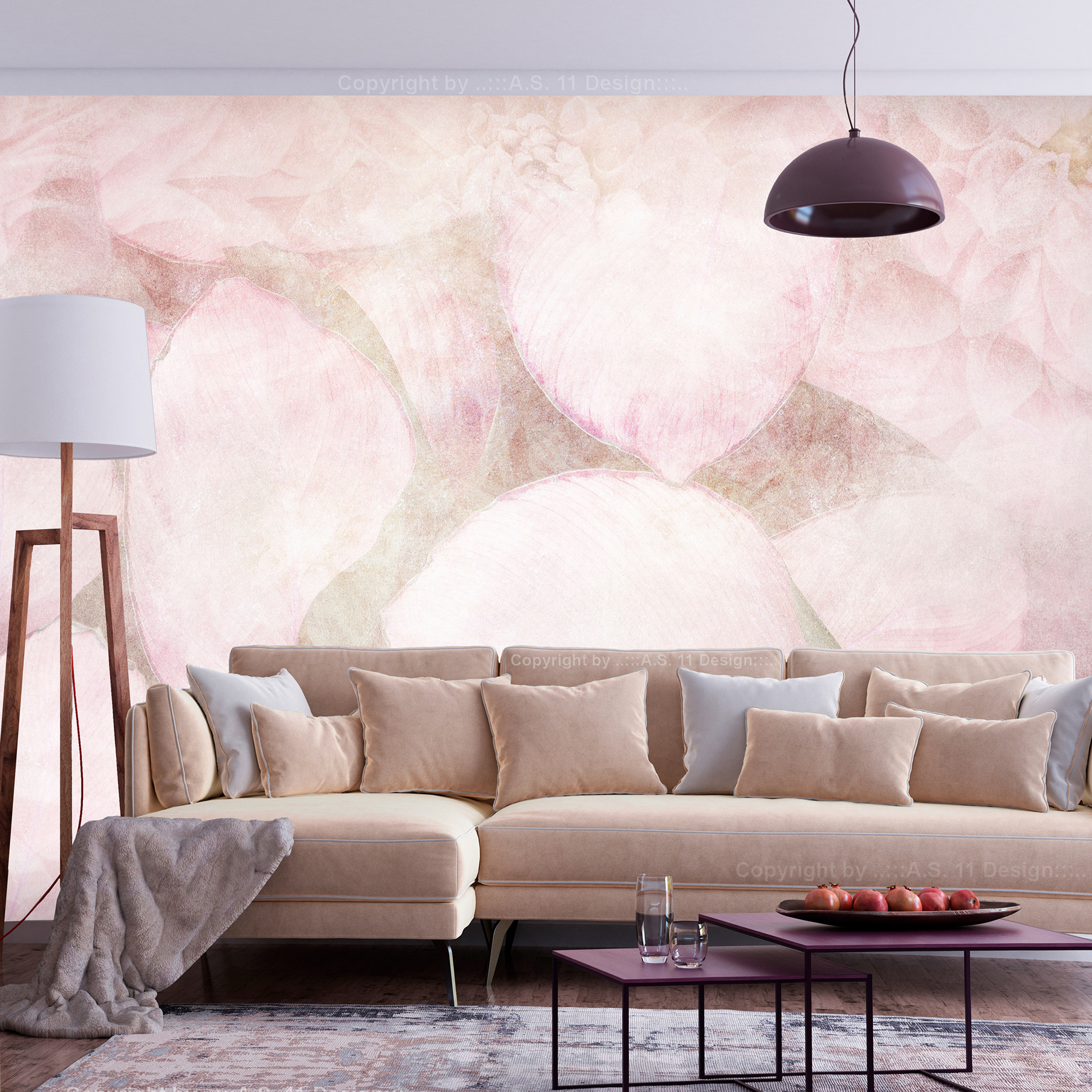 Self-adhesive Wallpaper - Blown Leaves - 392x280