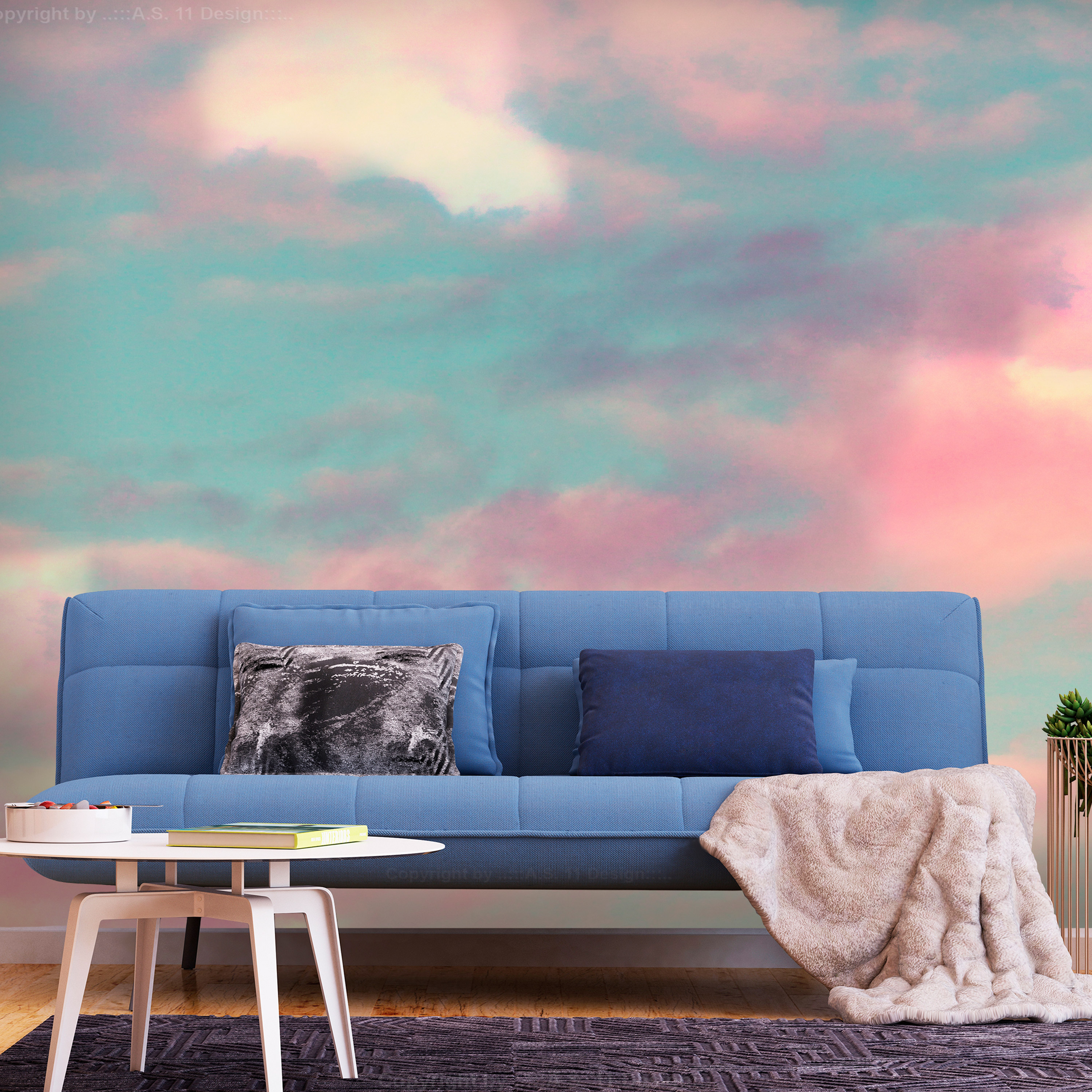 Self-adhesive Wallpaper - Fire Clouds - 294x210