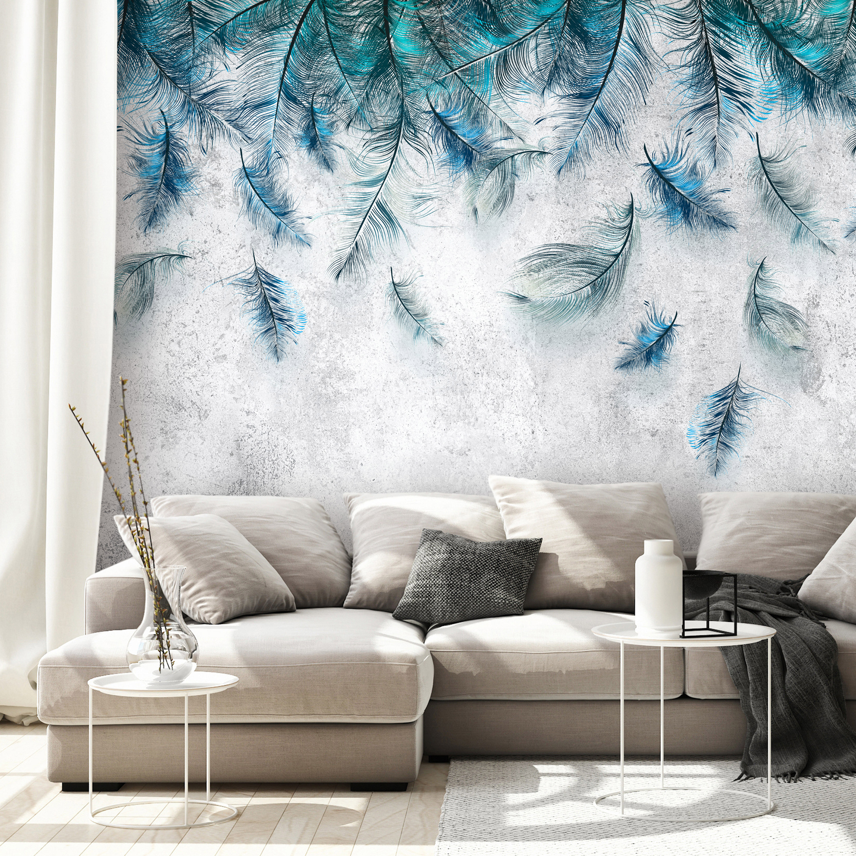 Self-adhesive Wallpaper - Sapphire Breeze - 392x280
