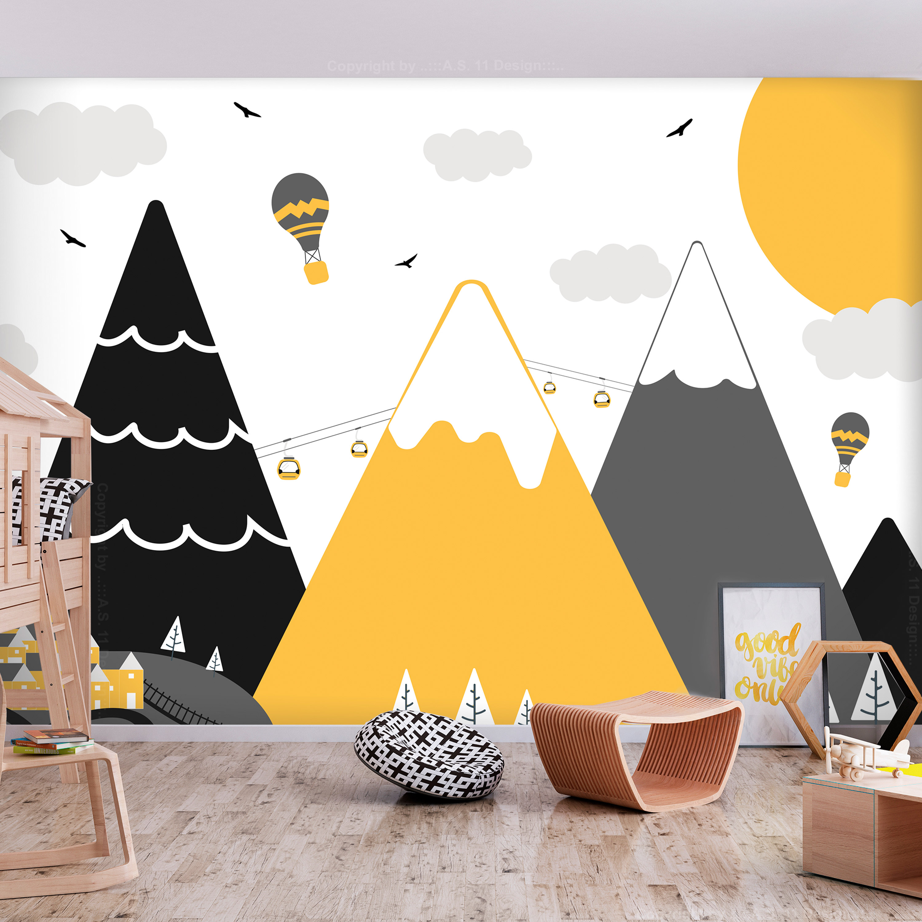 Self-adhesive Wallpaper - Adventure in the Mountains - 392x280
