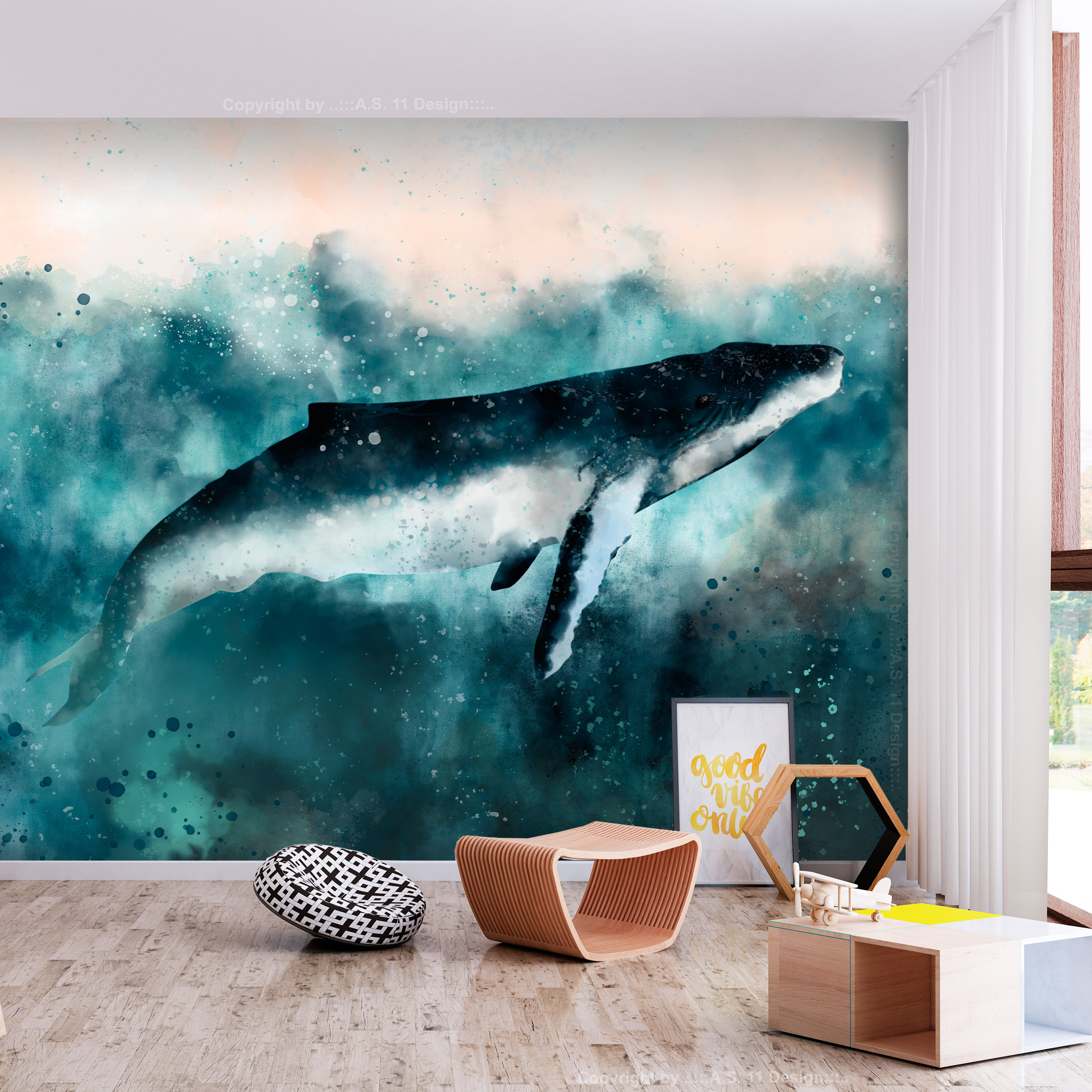 Self-adhesive Wallpaper - Underwater Life - 294x210