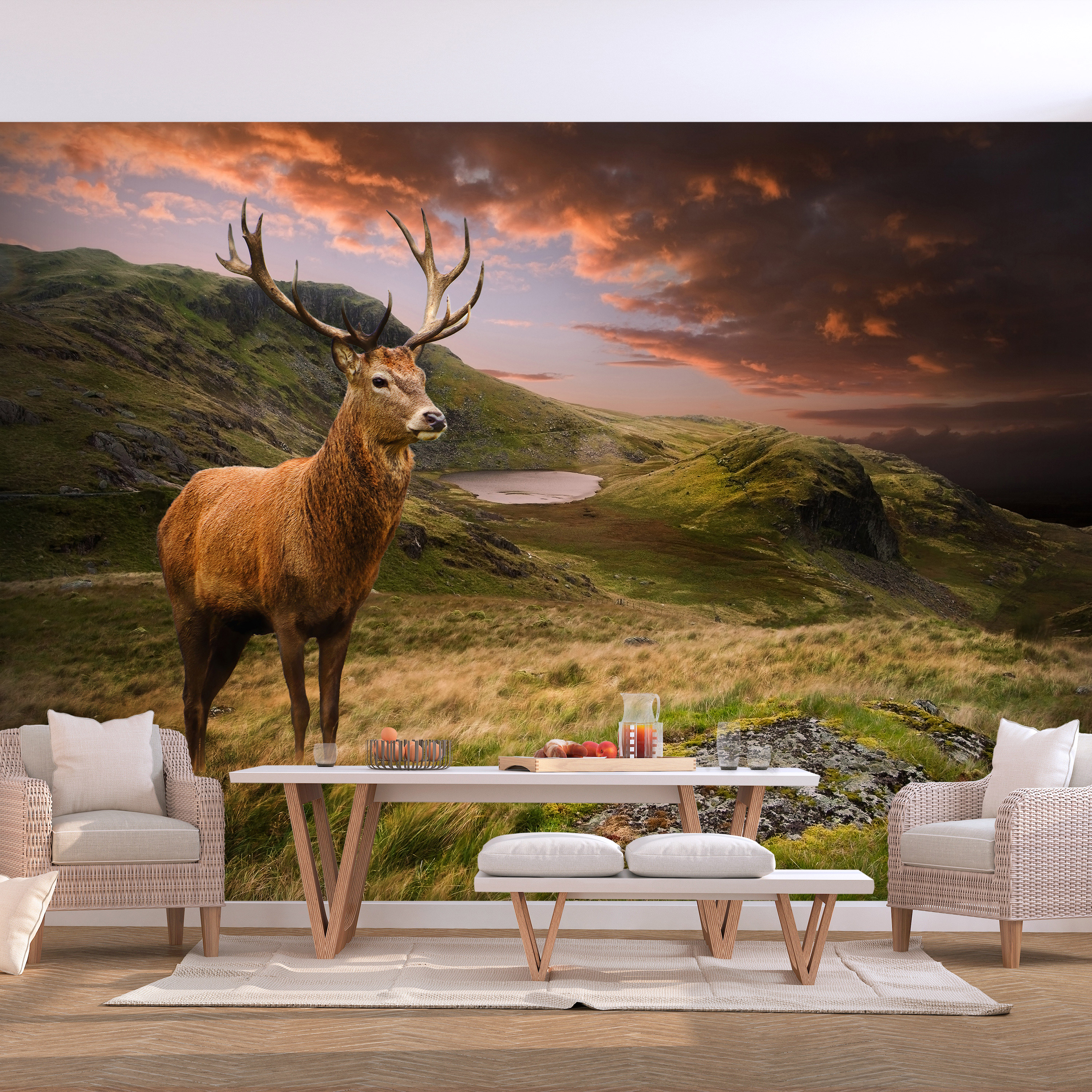 Wallpaper - Deer on Hill - 300x210