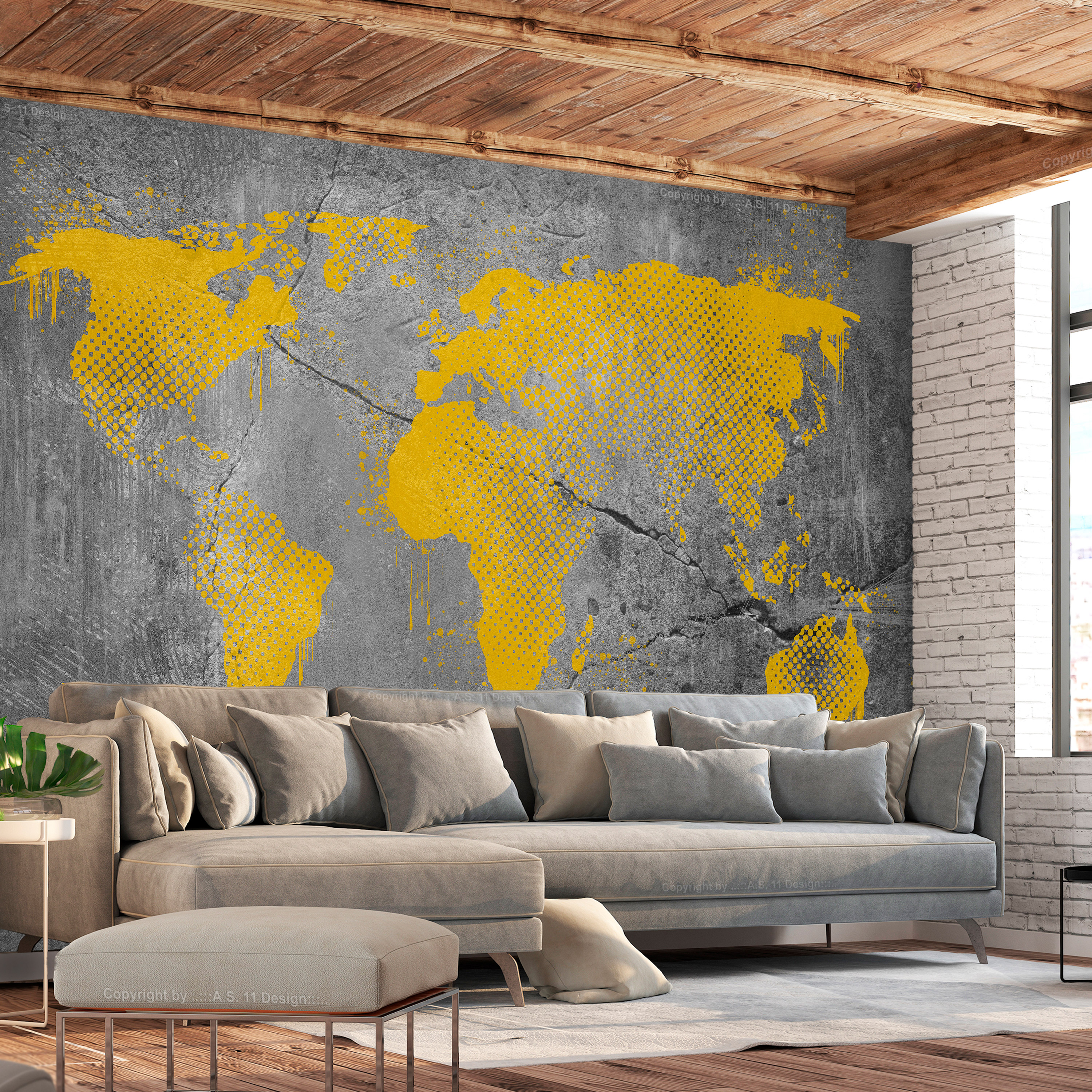 Self-adhesive Wallpaper - Painted World - 98x70