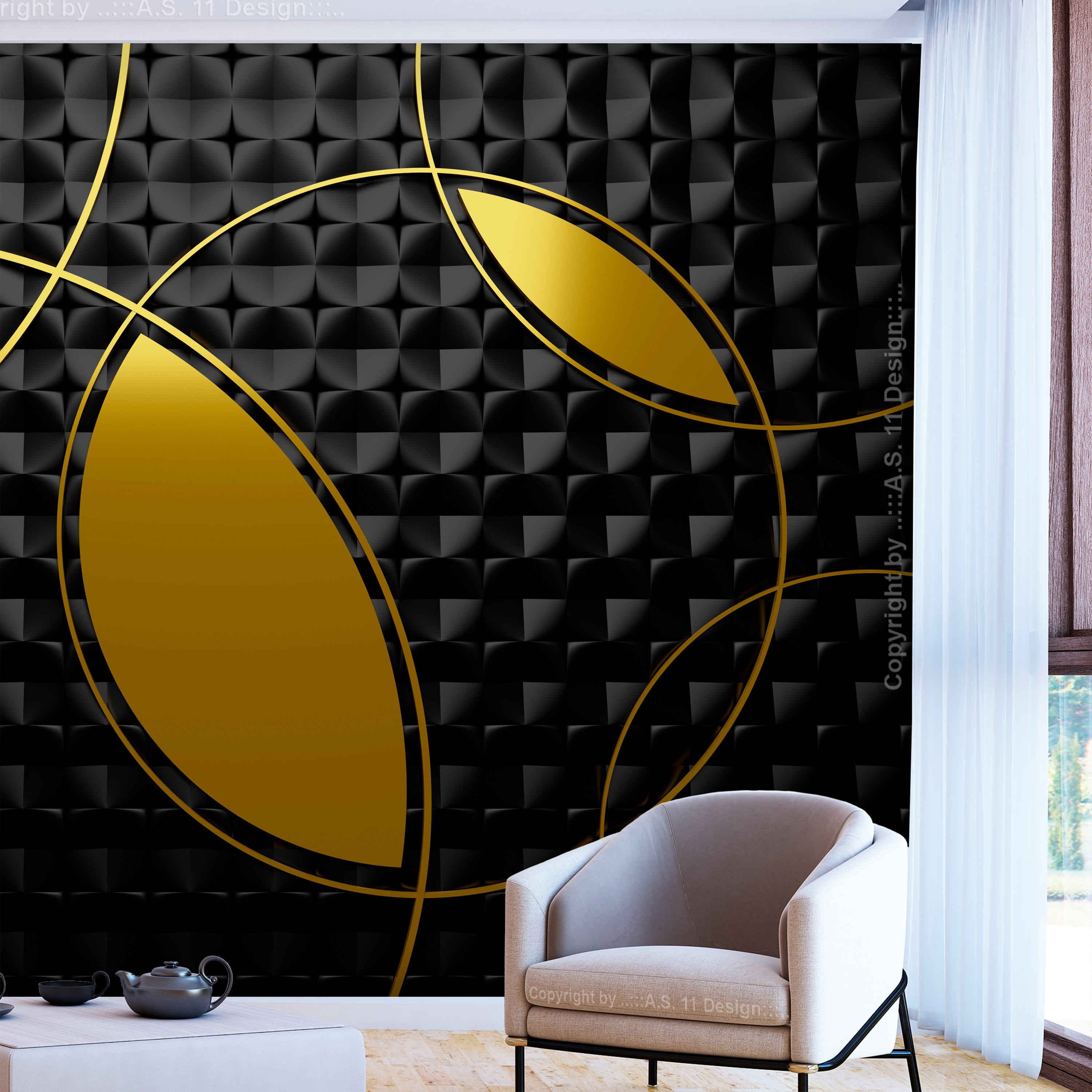 Self-adhesive Wallpaper - Gilding Zones - 147x105