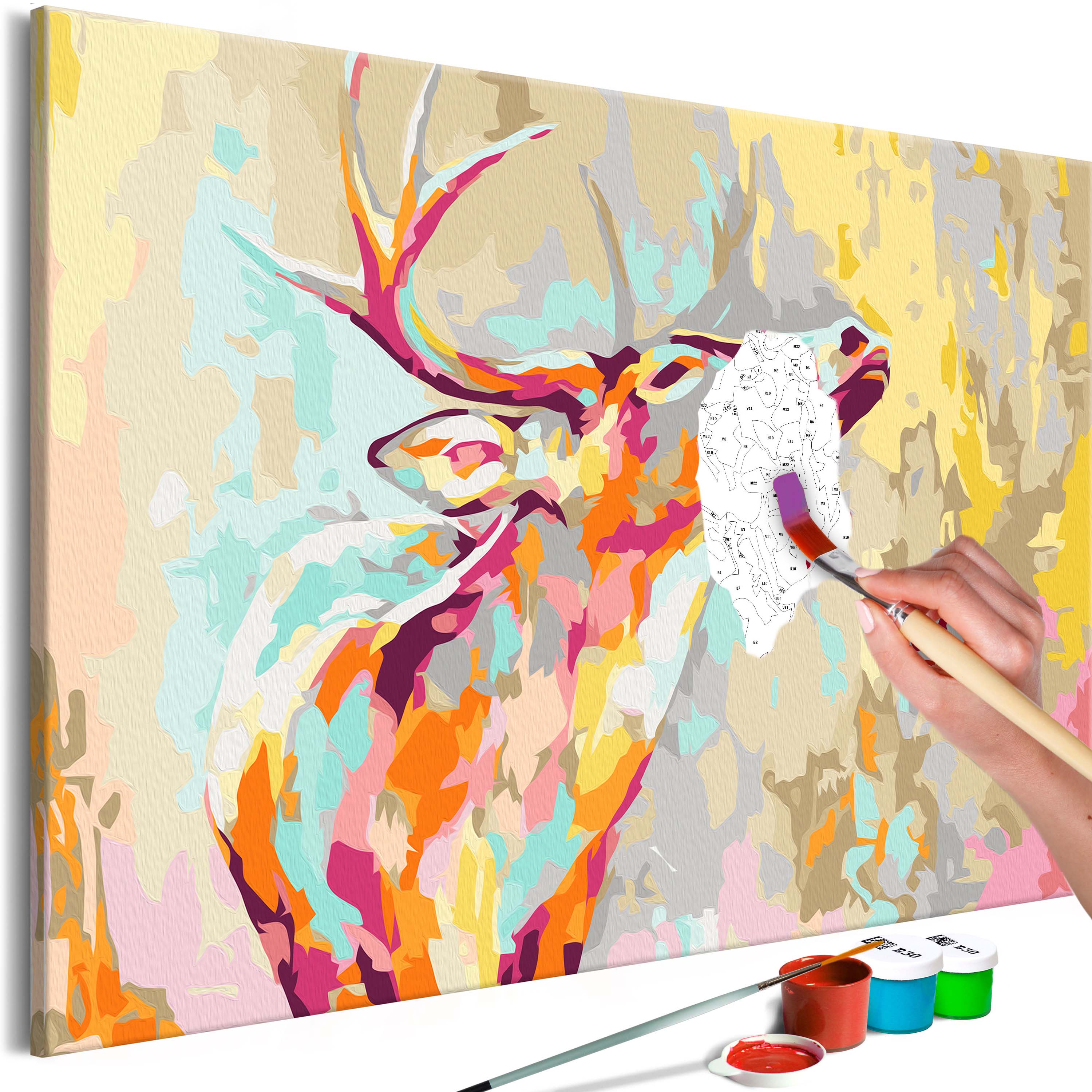 DIY canvas painting - Proud Deer - 60x40
