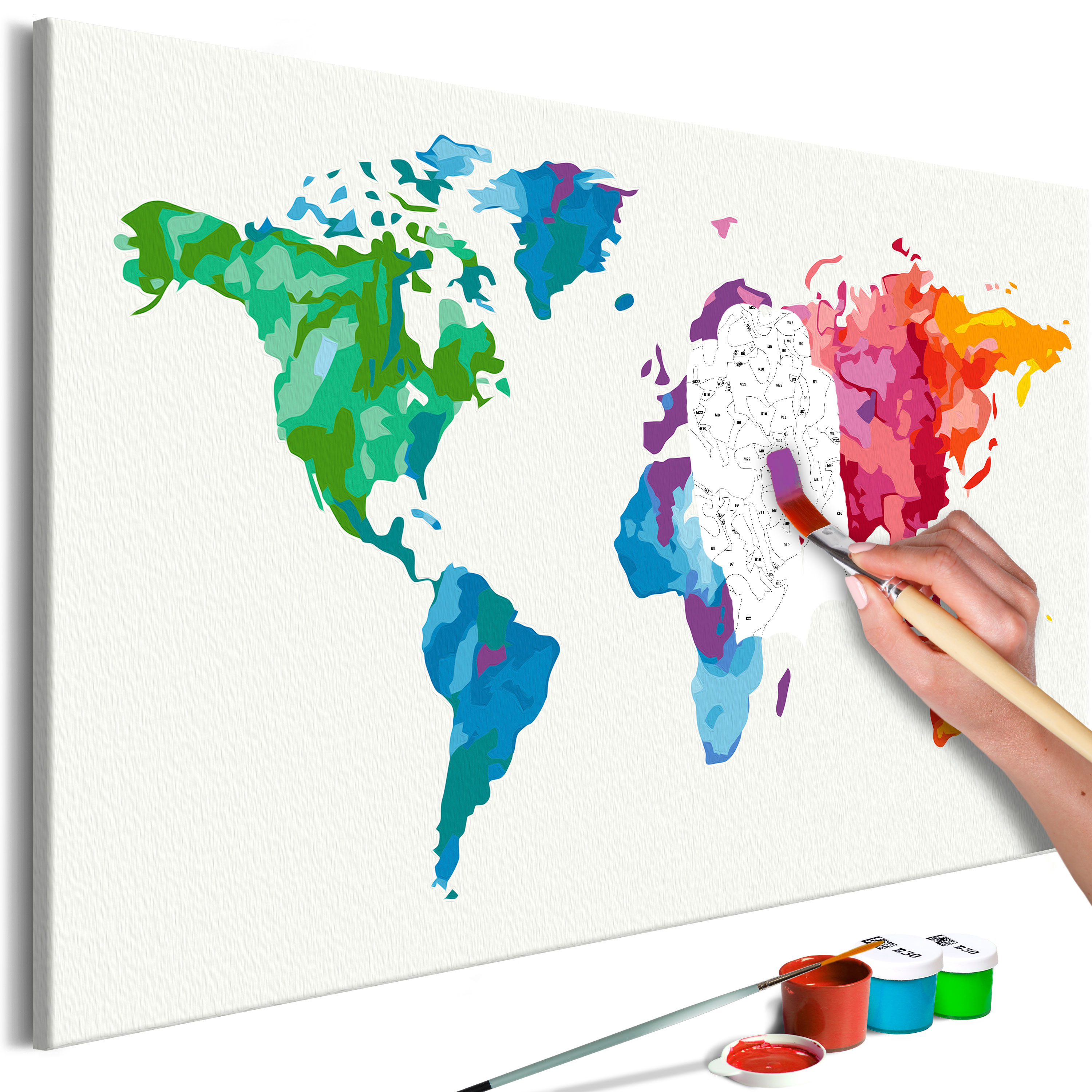 DIY canvas painting - Colours of the World - 60x40