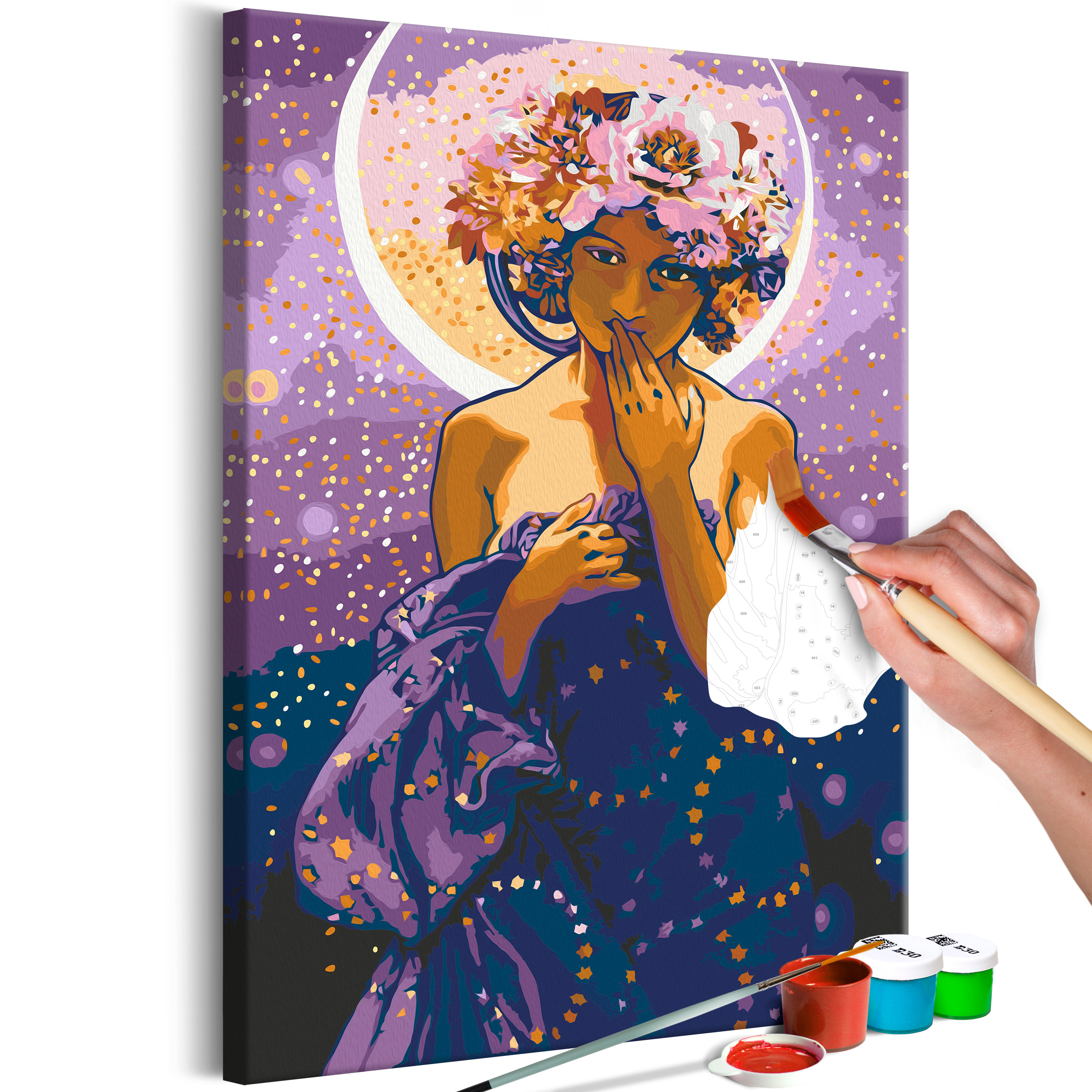 DIY canvas painting - Moon Woman - 40x60