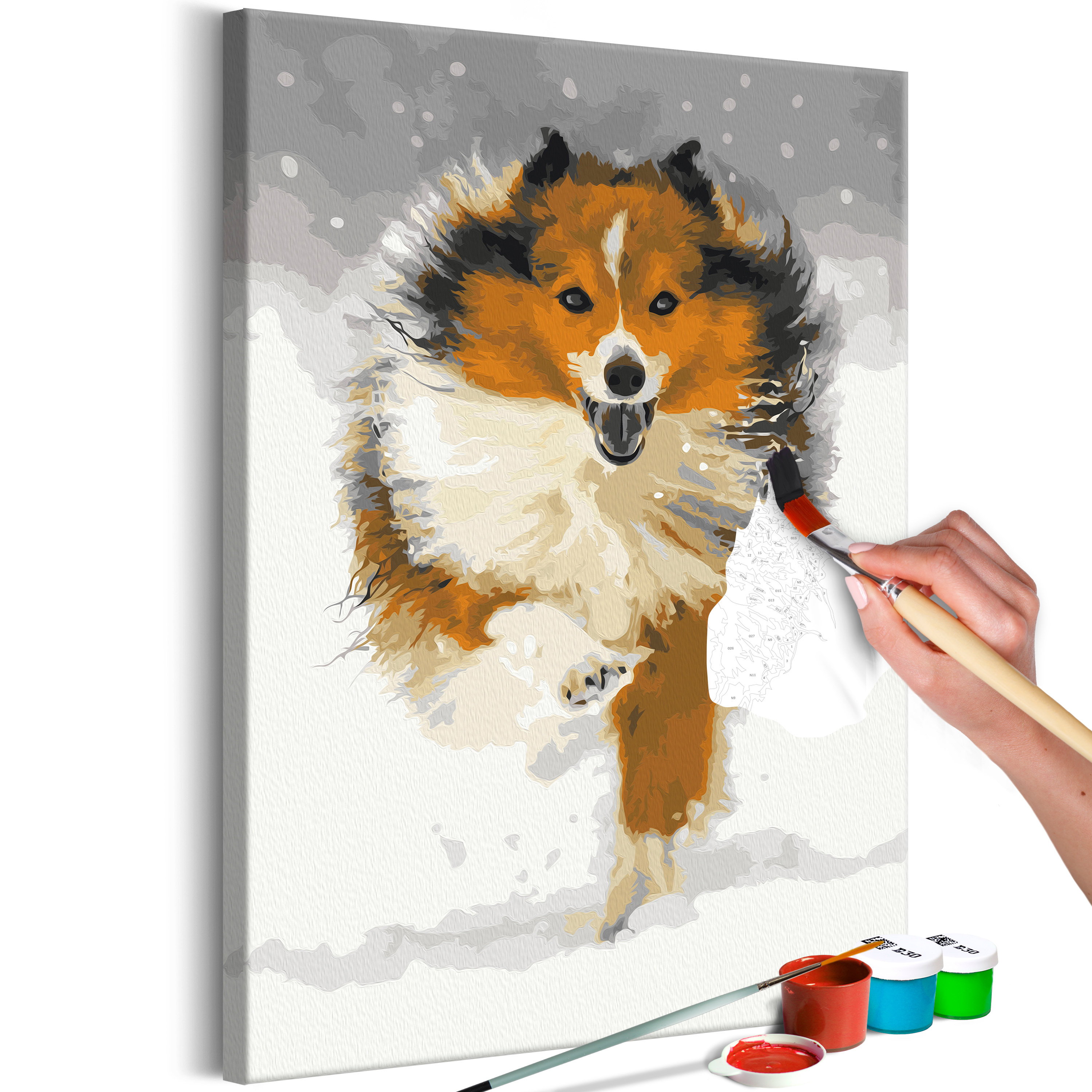 DIY canvas painting - Running Dog - 40x60