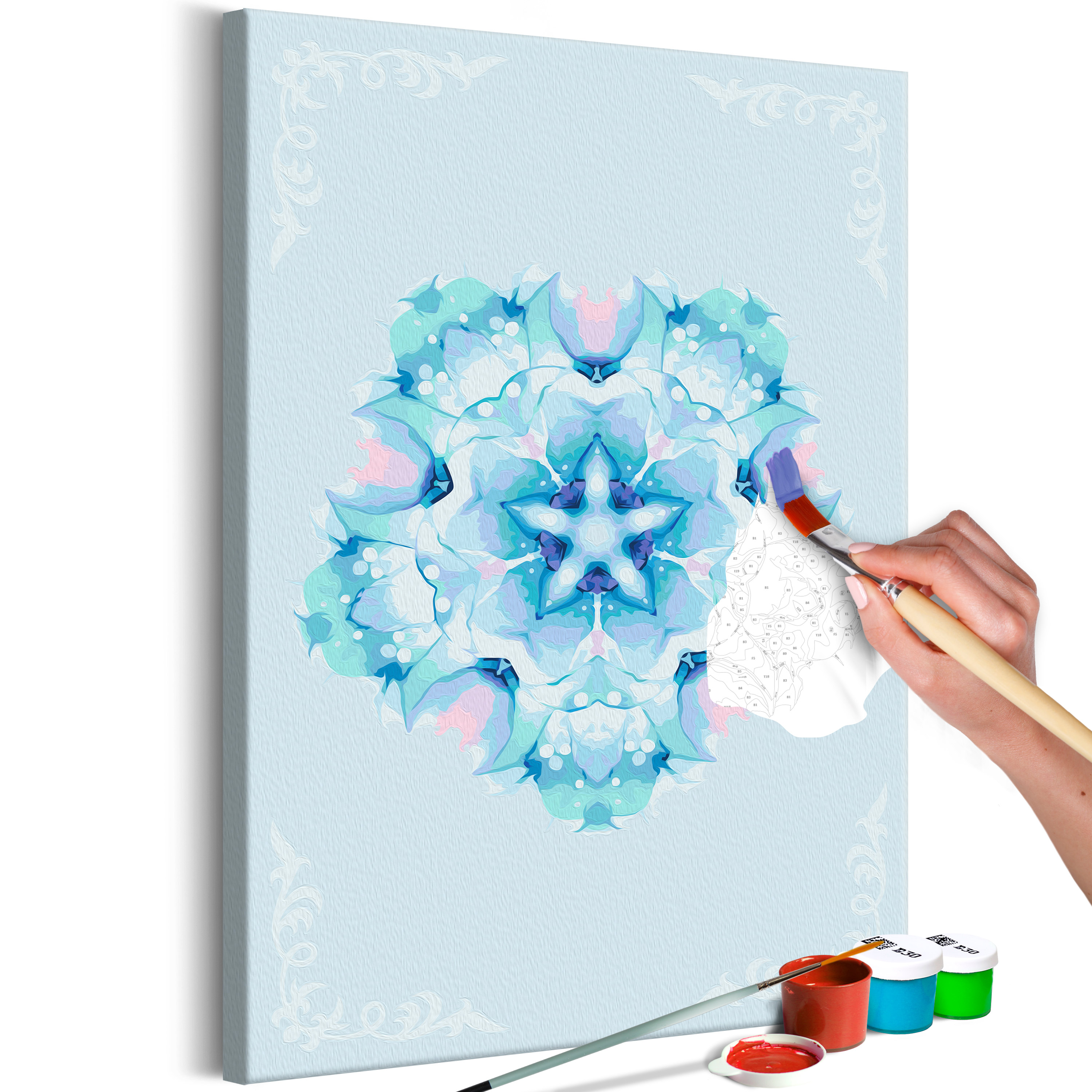 DIY canvas painting - Snowflake - 40x60