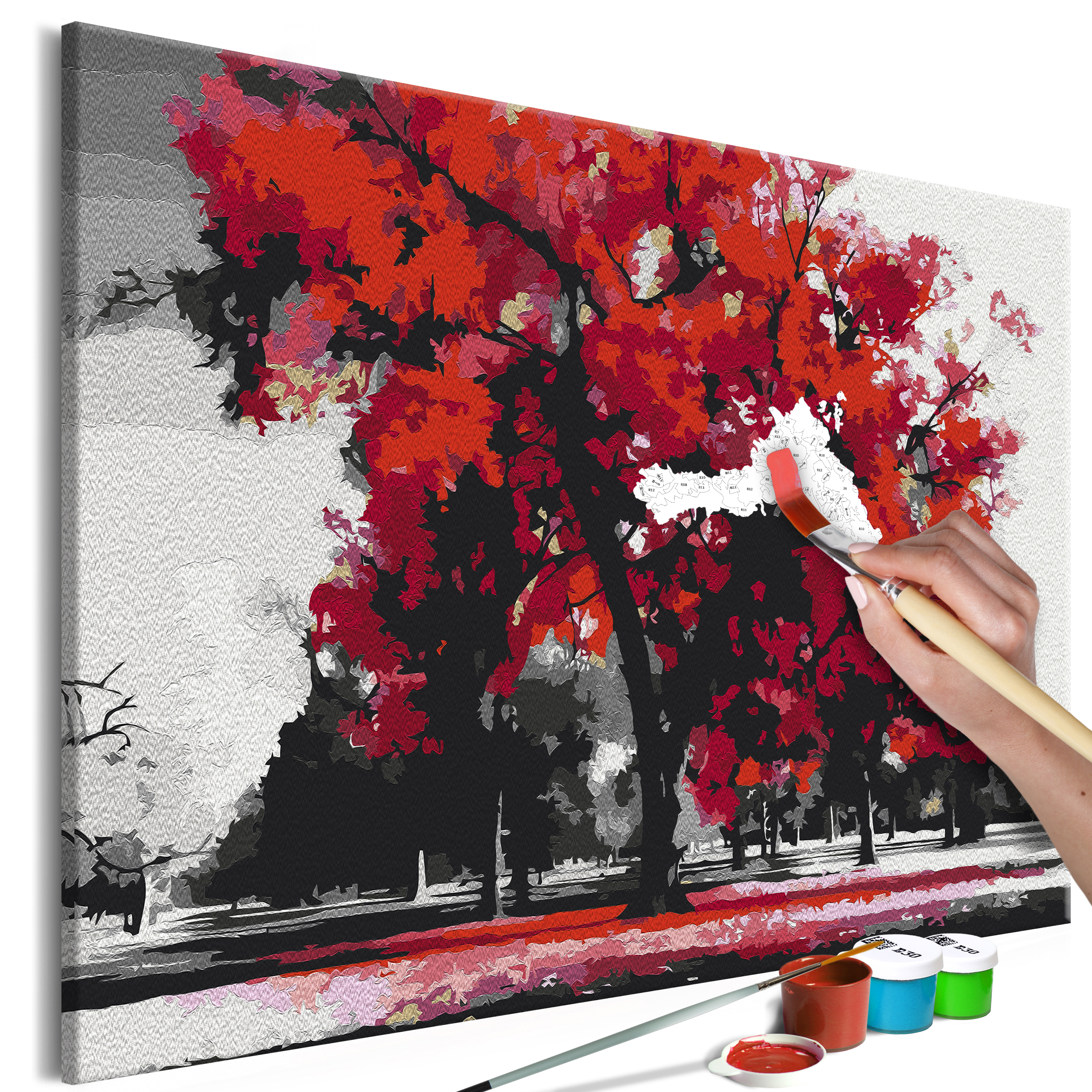 DIY canvas painting - Expressive Tree - 60x40