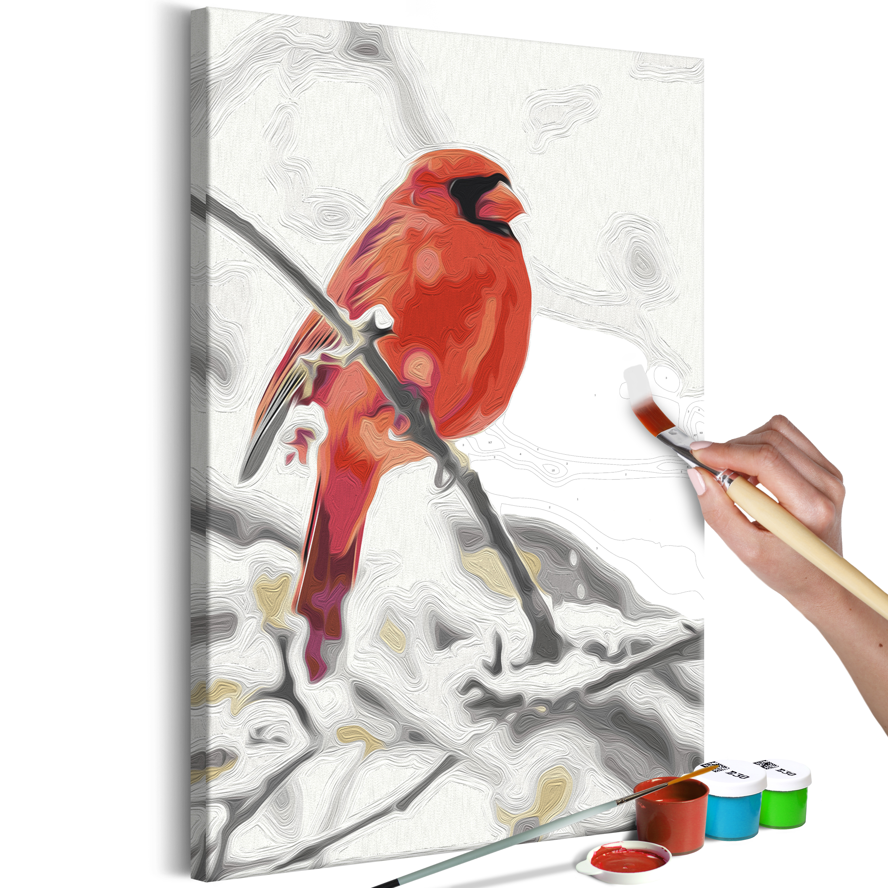 DIY canvas painting - Red Bird - 40x60
