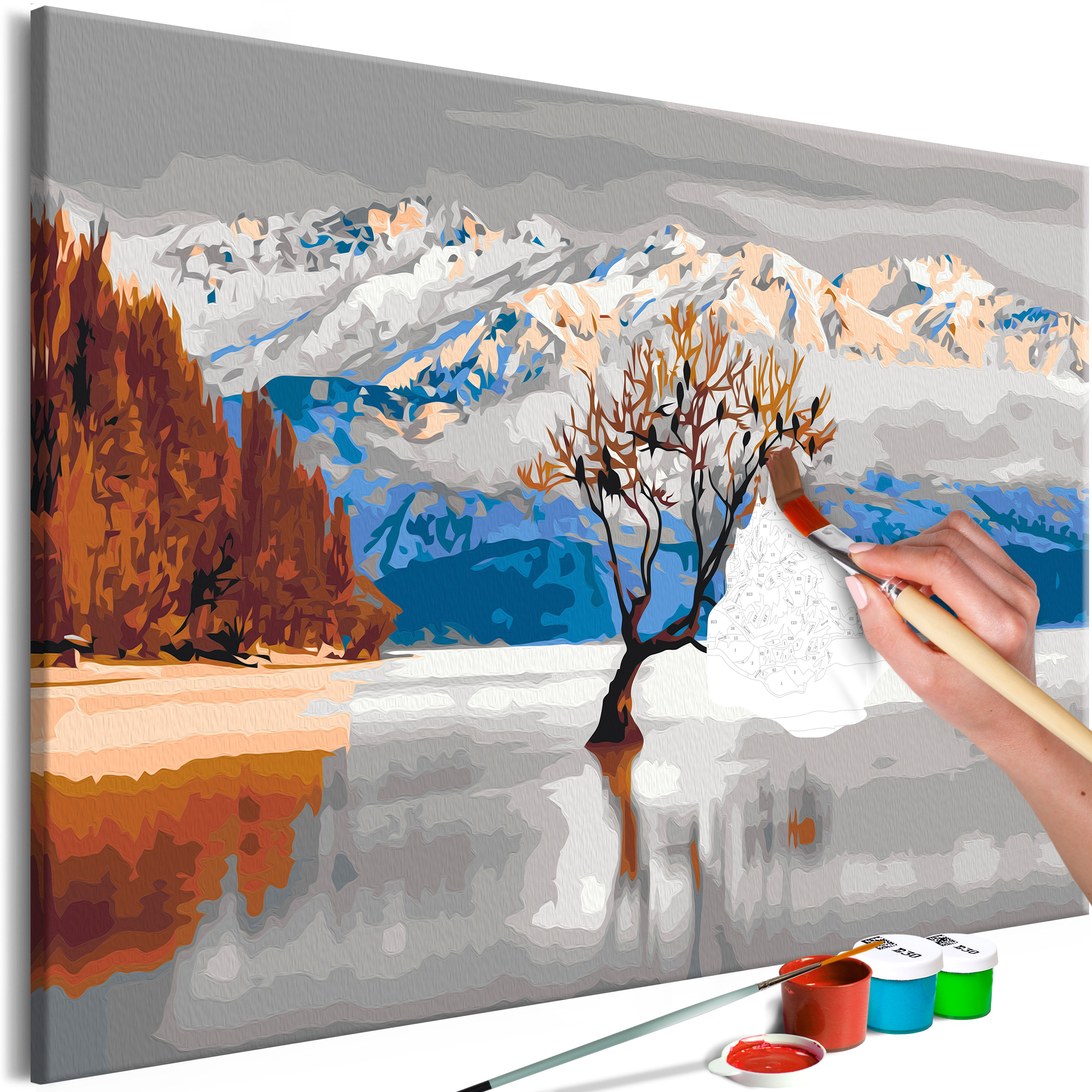 DIY canvas painting - Wanaka Lake - 60x40