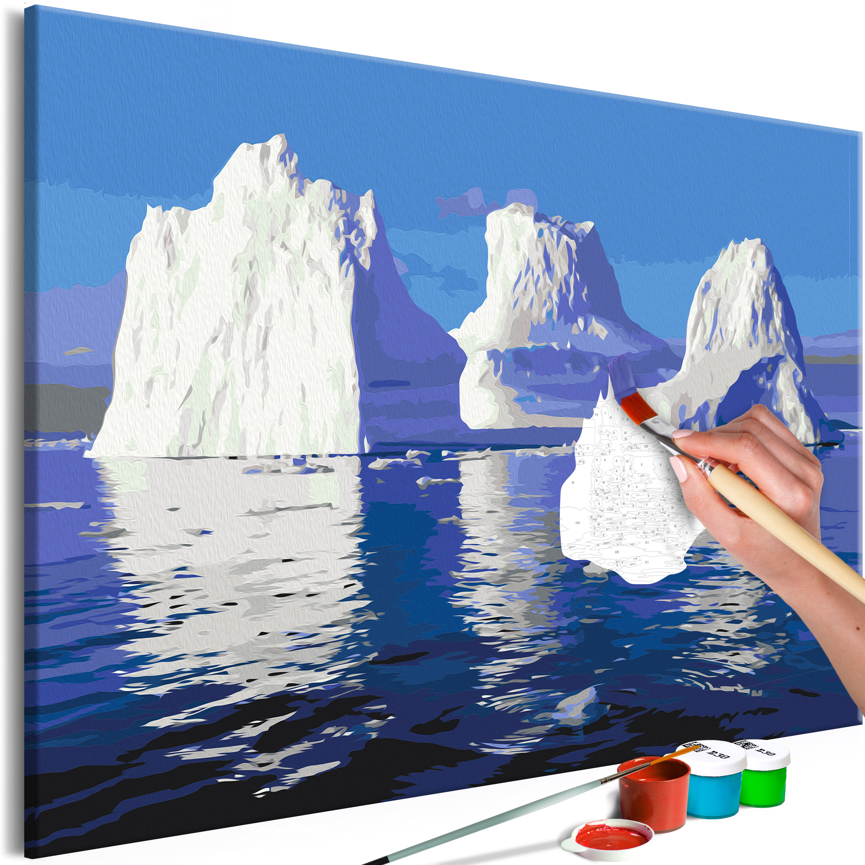 DIY canvas painting - Iceberg - 60x40