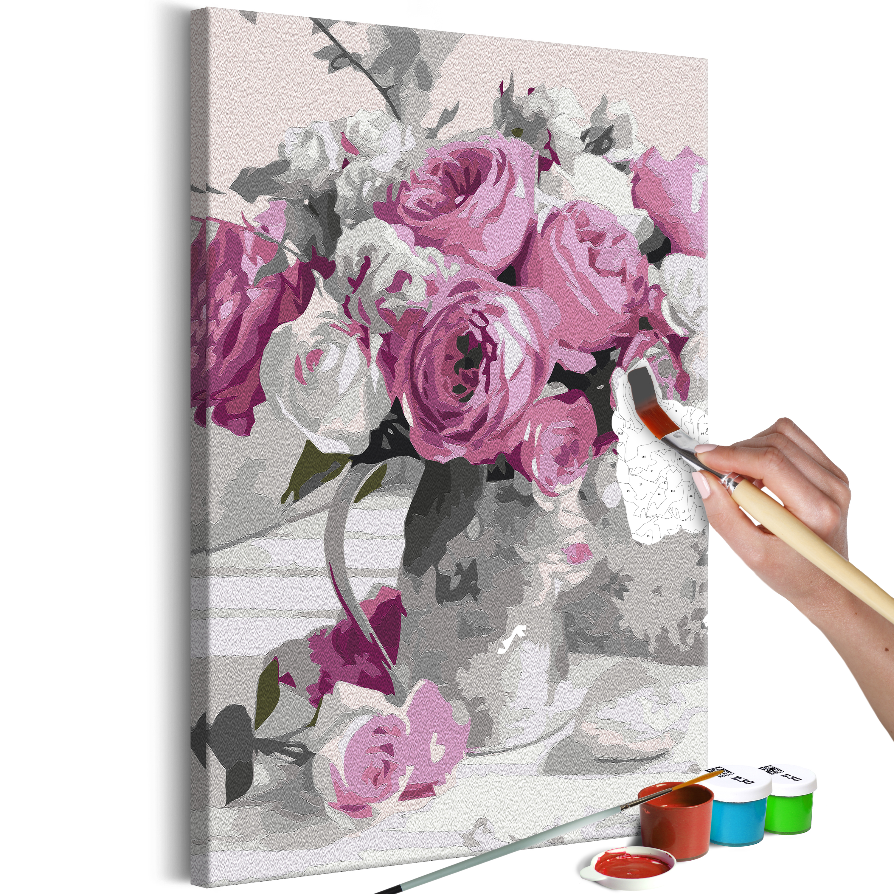 DIY canvas painting - Pink Bouquet - 40x60