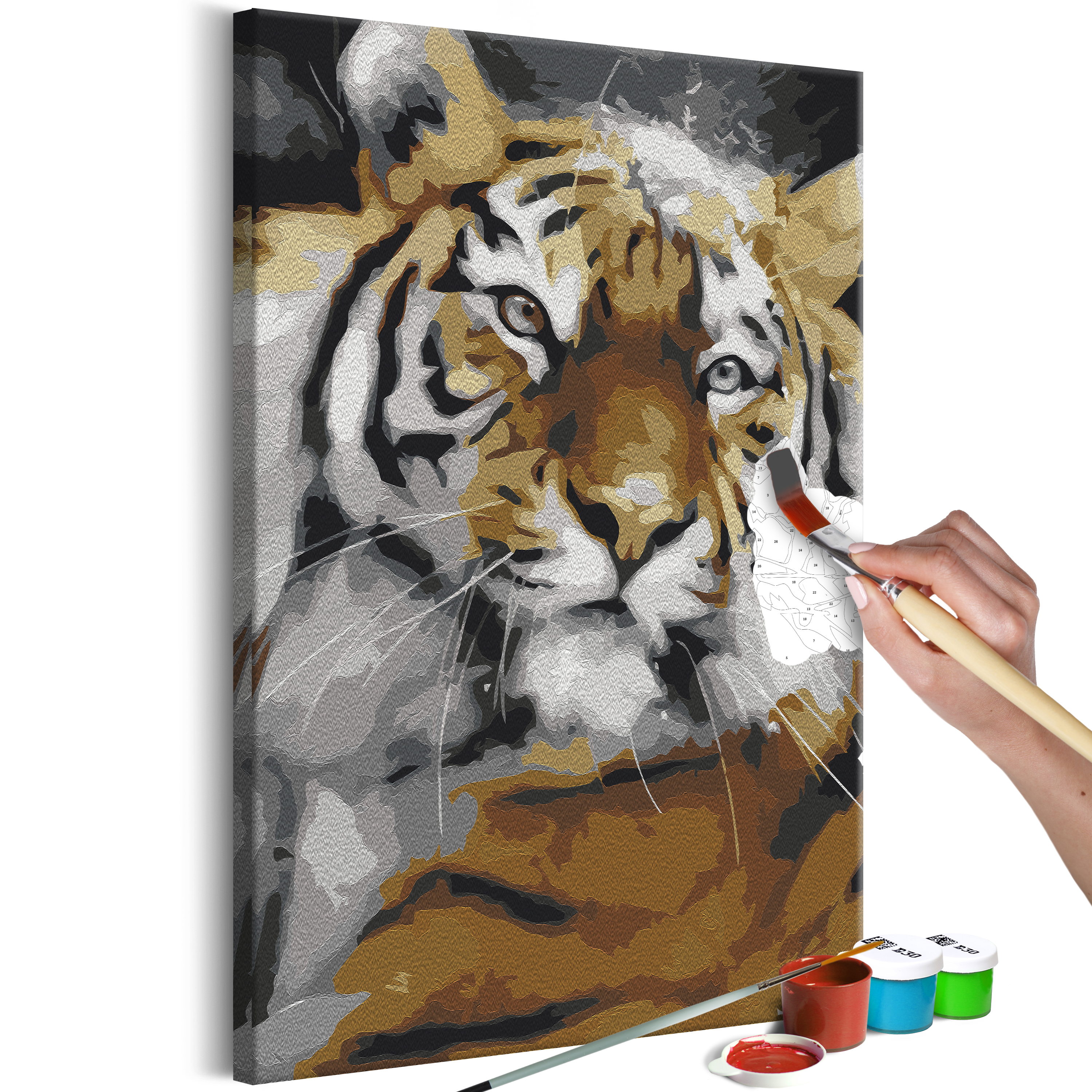 DIY canvas painting - Friendly Tiger - 40x60