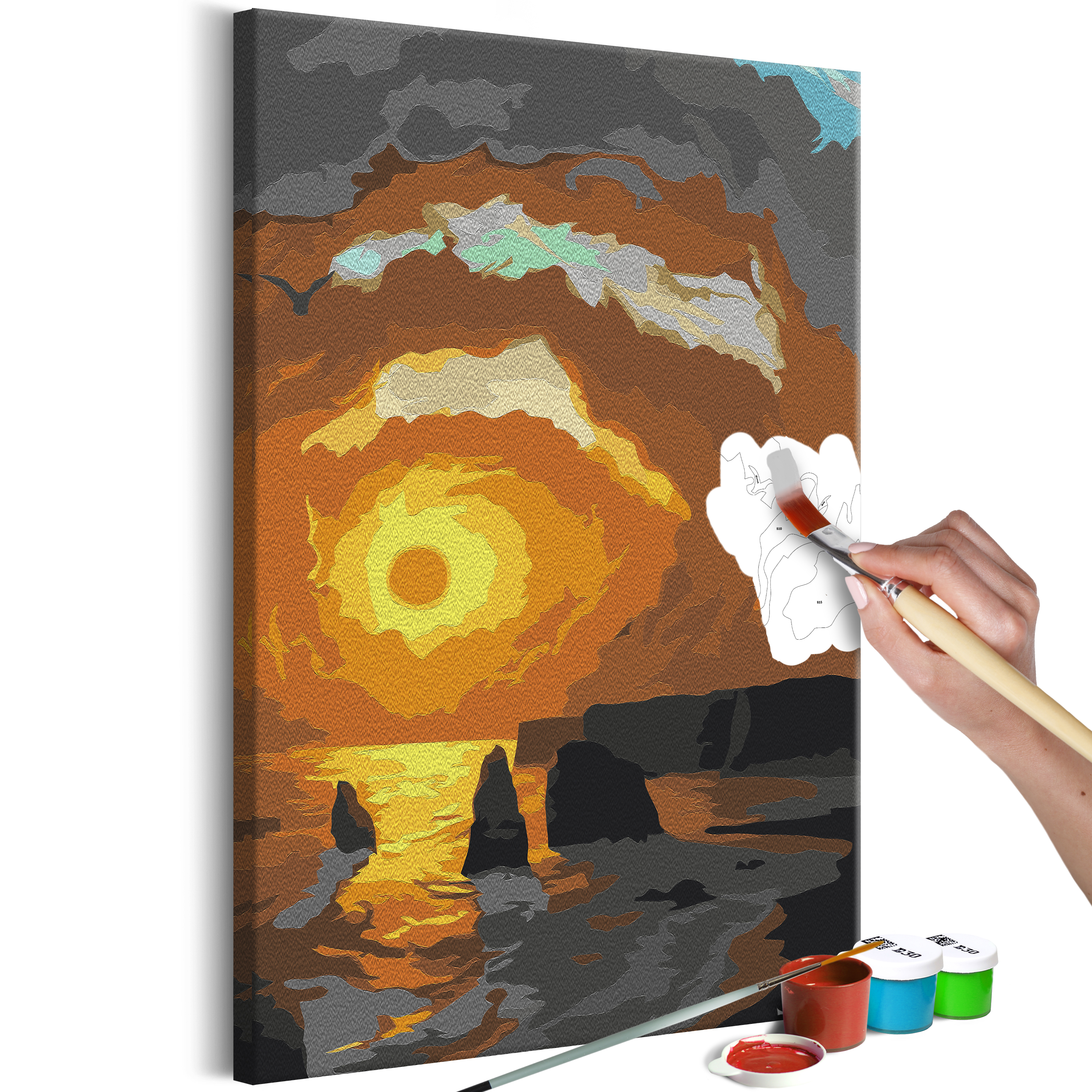 DIY canvas painting - Stunning Sunset - 40x60