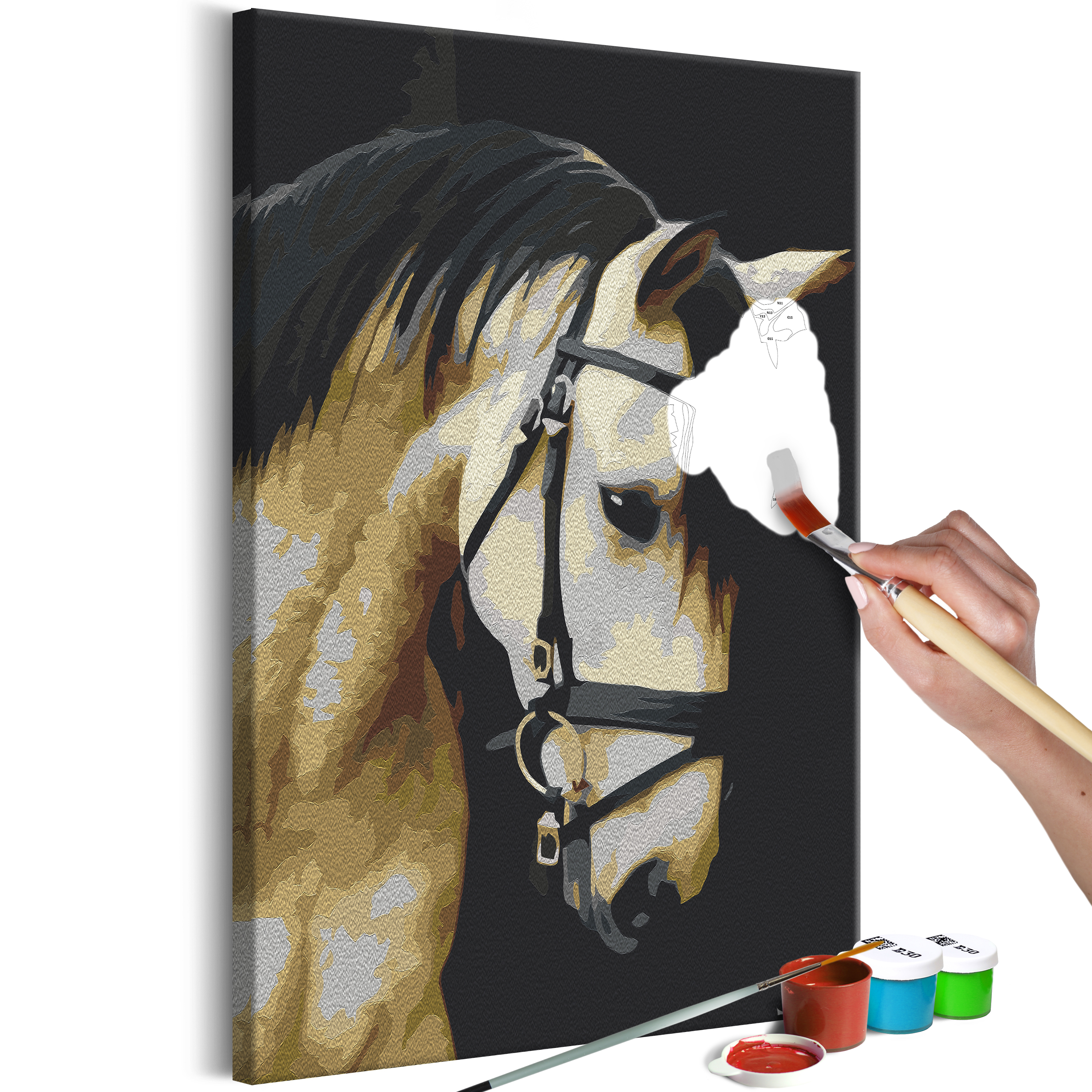 DIY canvas painting - Horse Portrait - 40x60