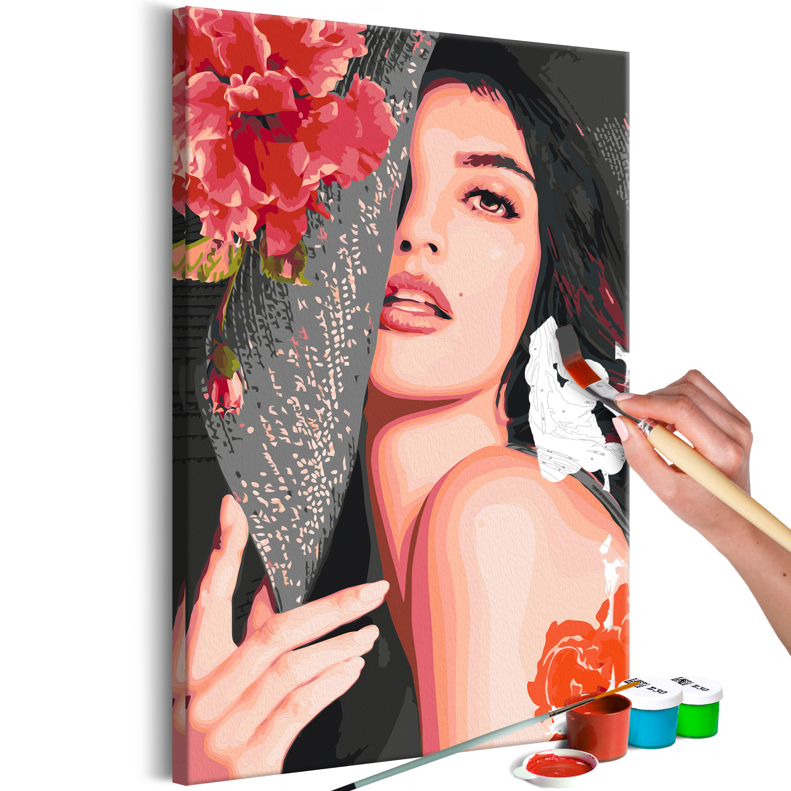 DIY canvas painting - Woman With Hat - 40x60