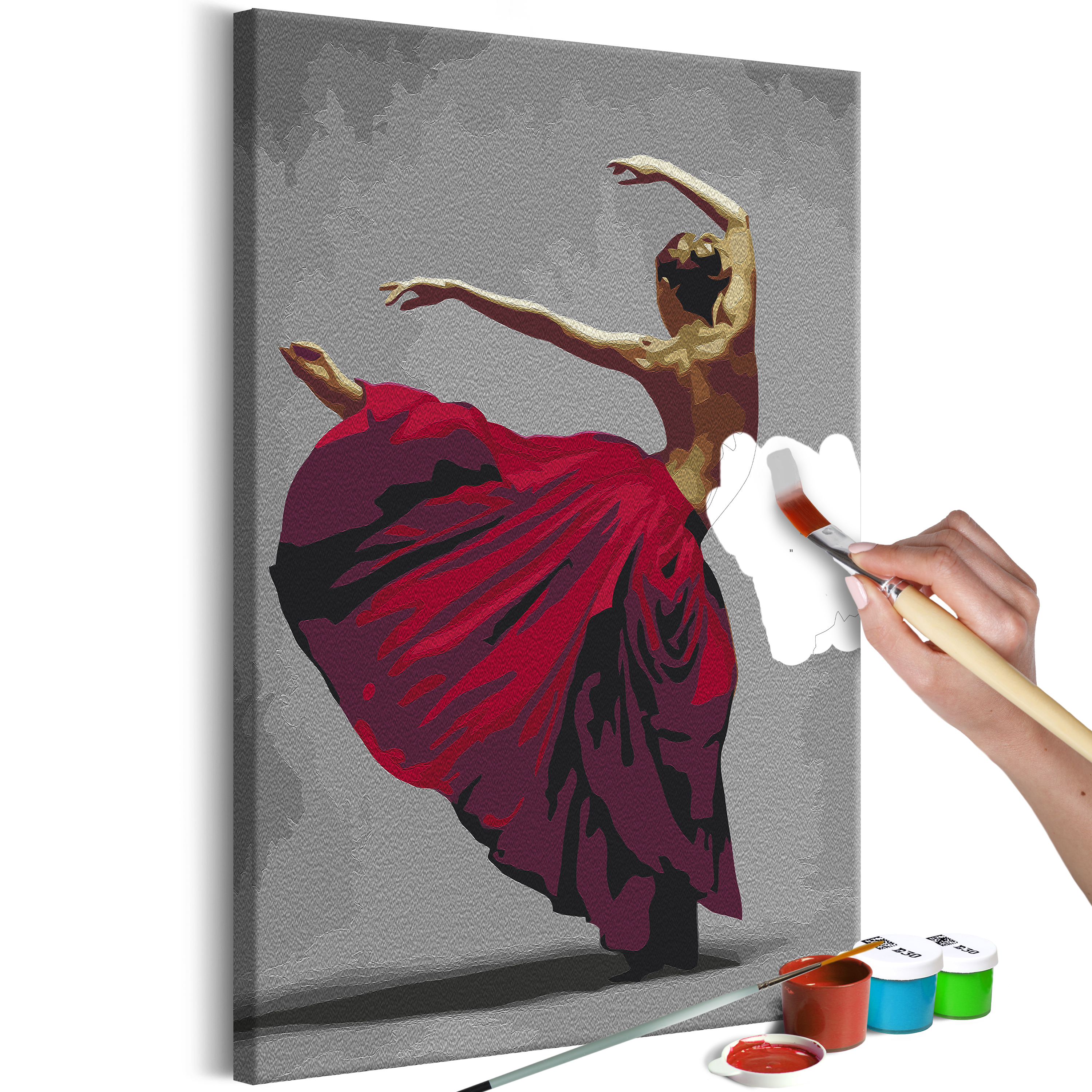 DIY canvas painting - Red Skirt - 40x60
