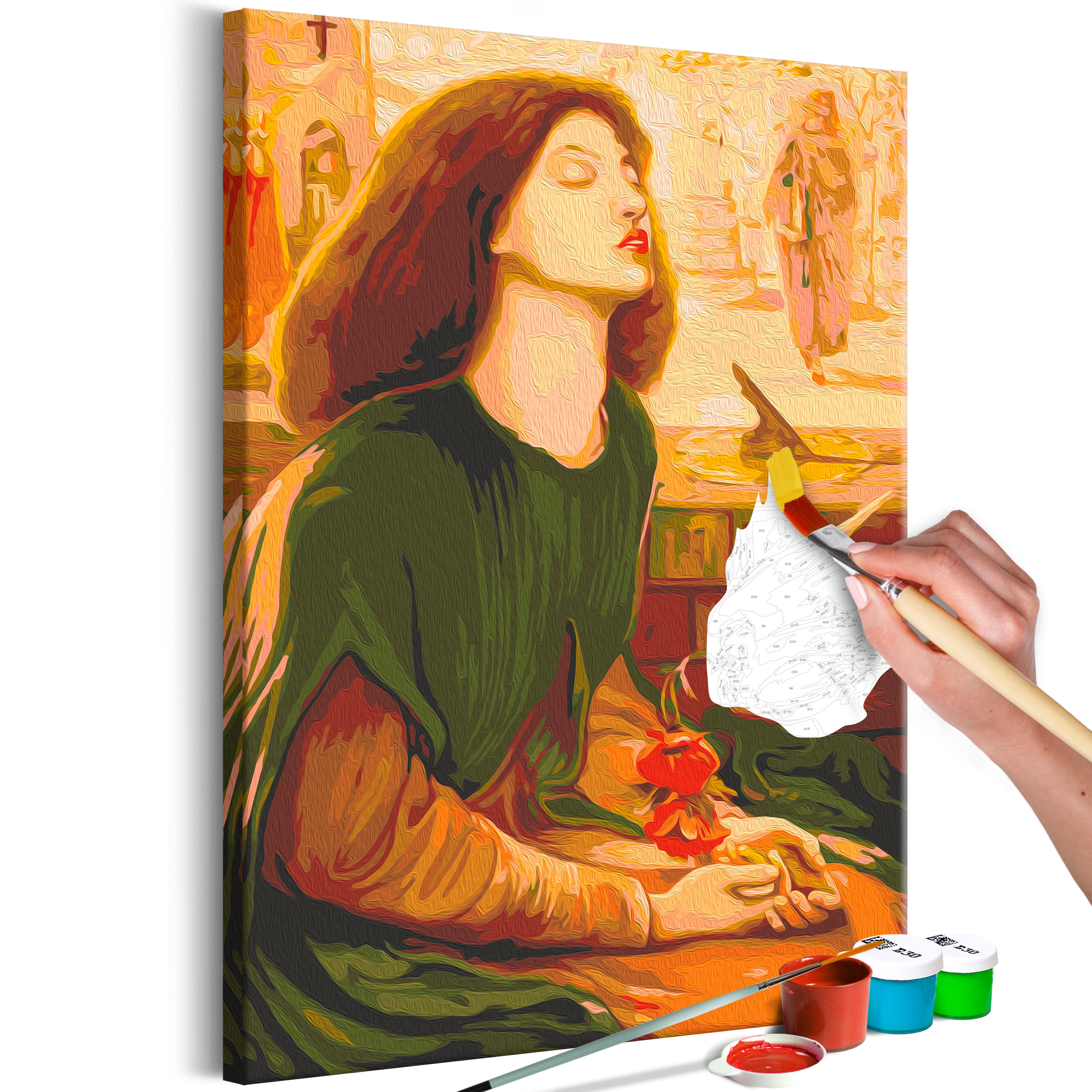 DIY canvas painting - Rossetti's Beata Beatrix - 40x60