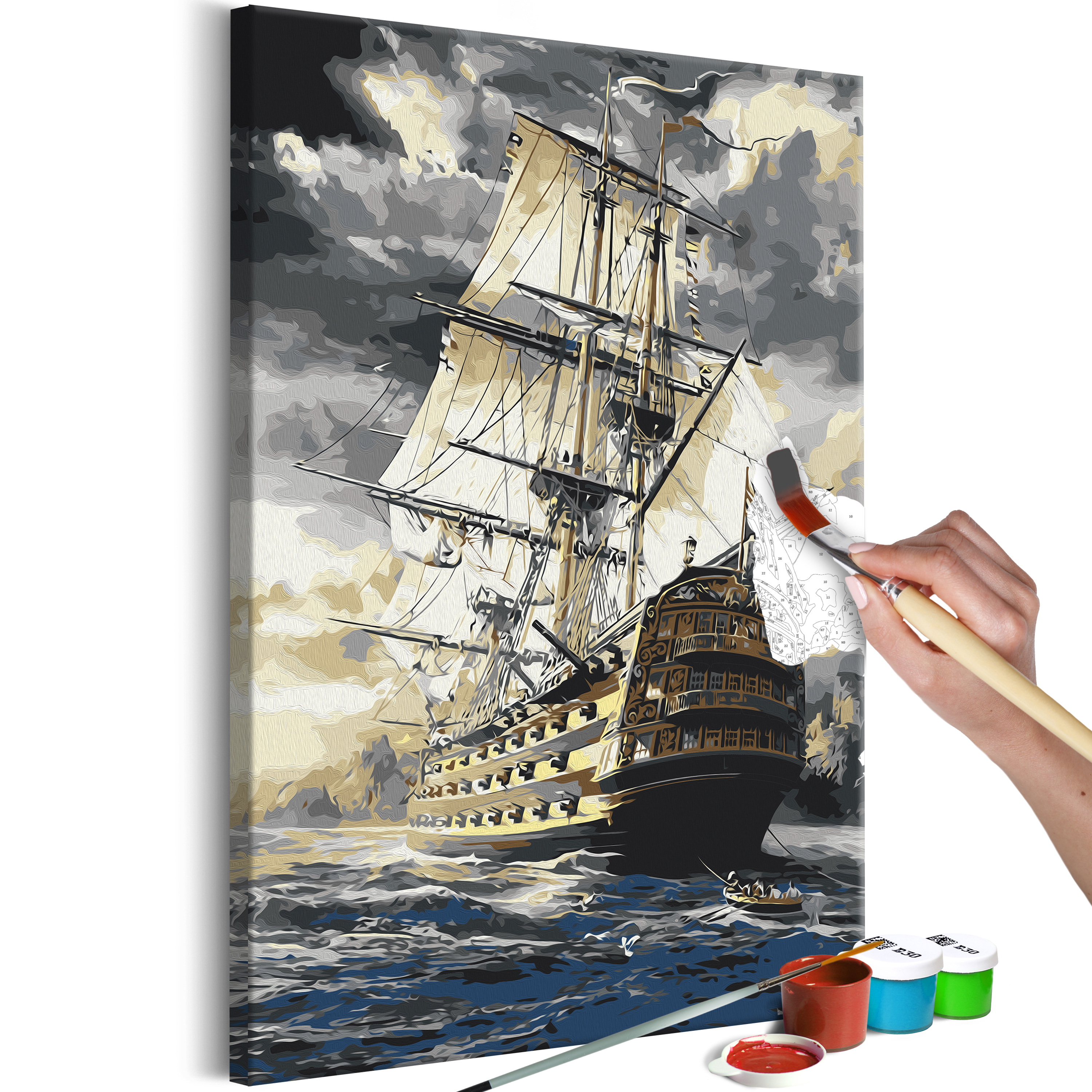 DIY canvas painting - Frigate - 40x60