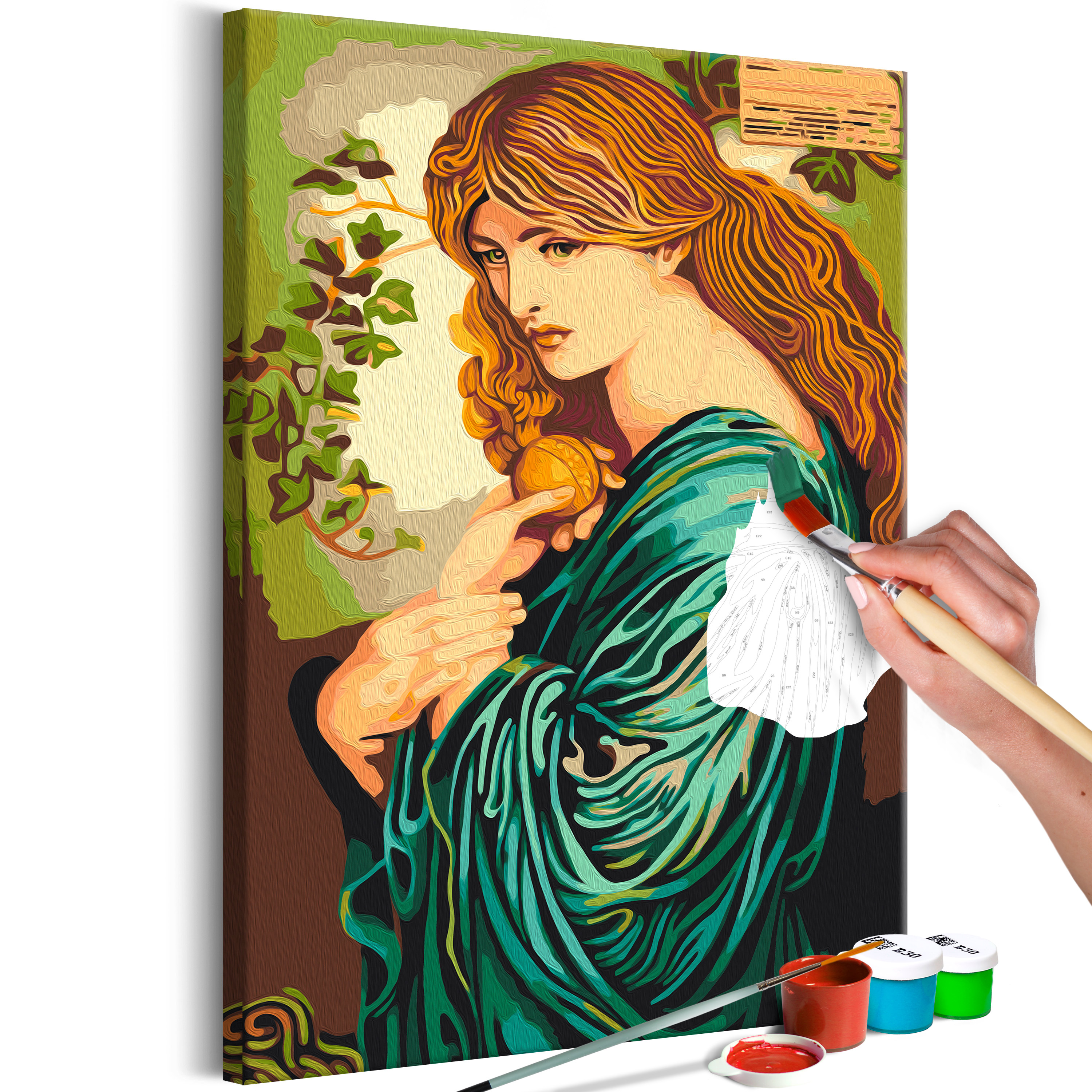 DIY canvas painting - Portrait of Proserpina - 40x60