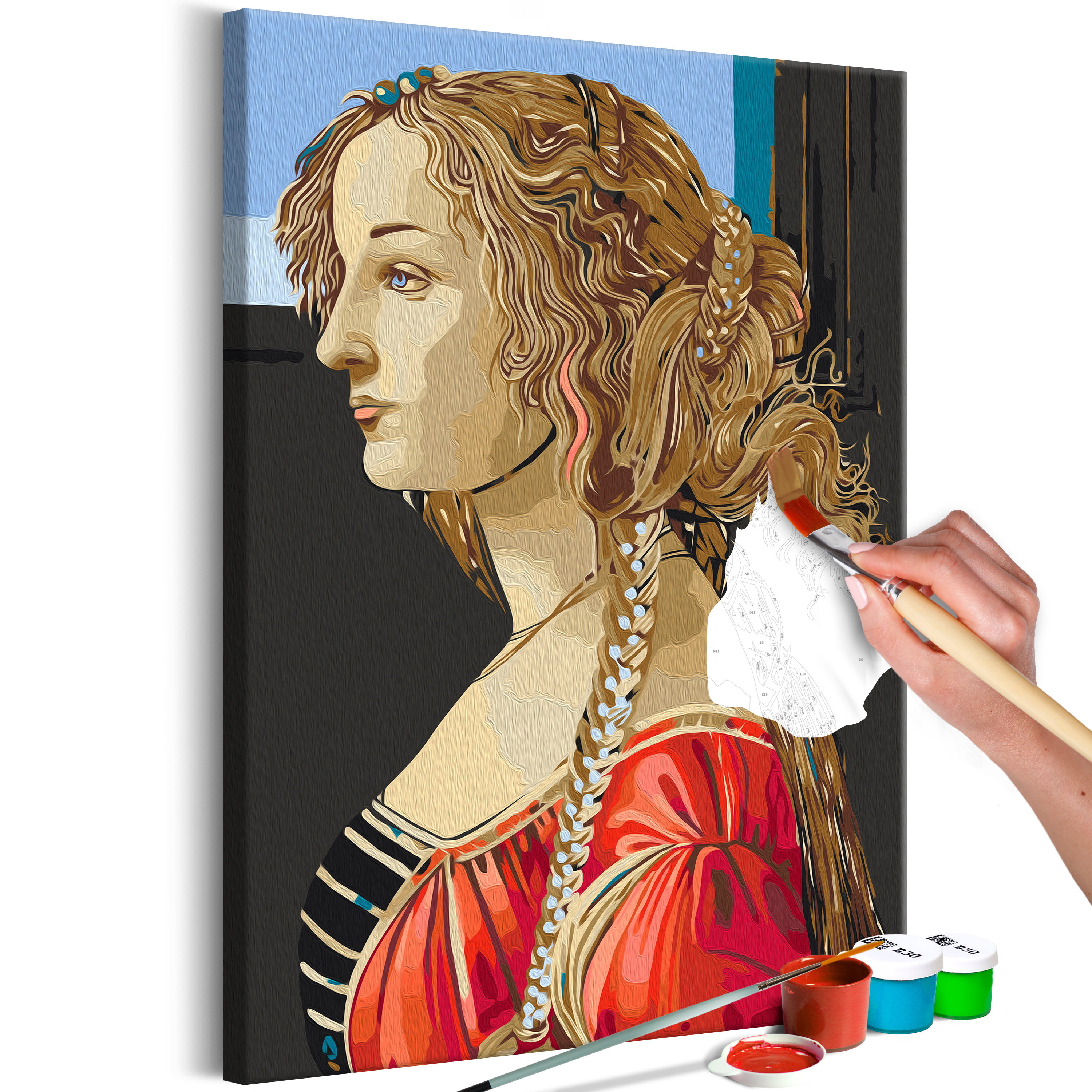DIY canvas painting - Simonetta Vespucci - 40x60