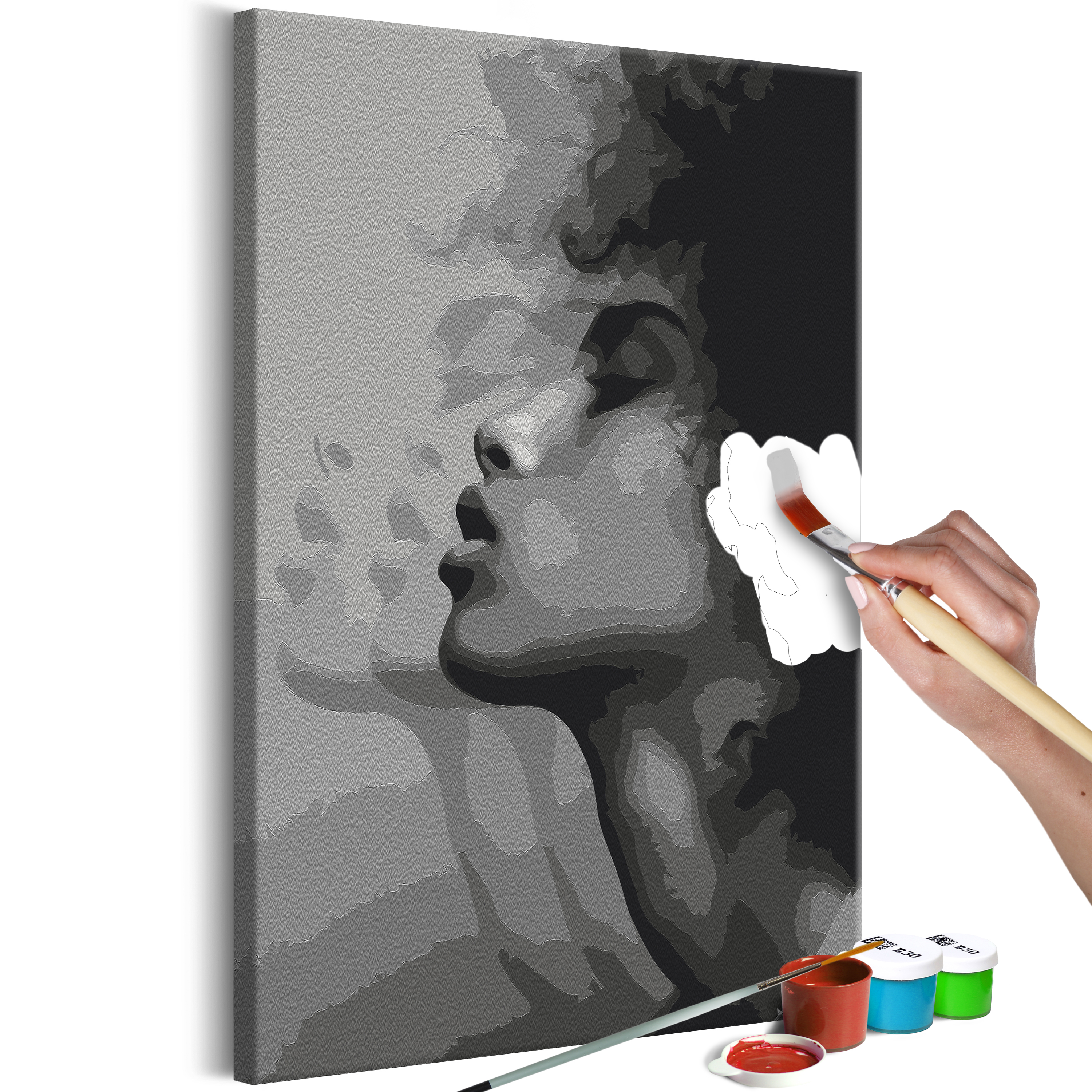 DIY canvas painting - Three Faces - 40x60