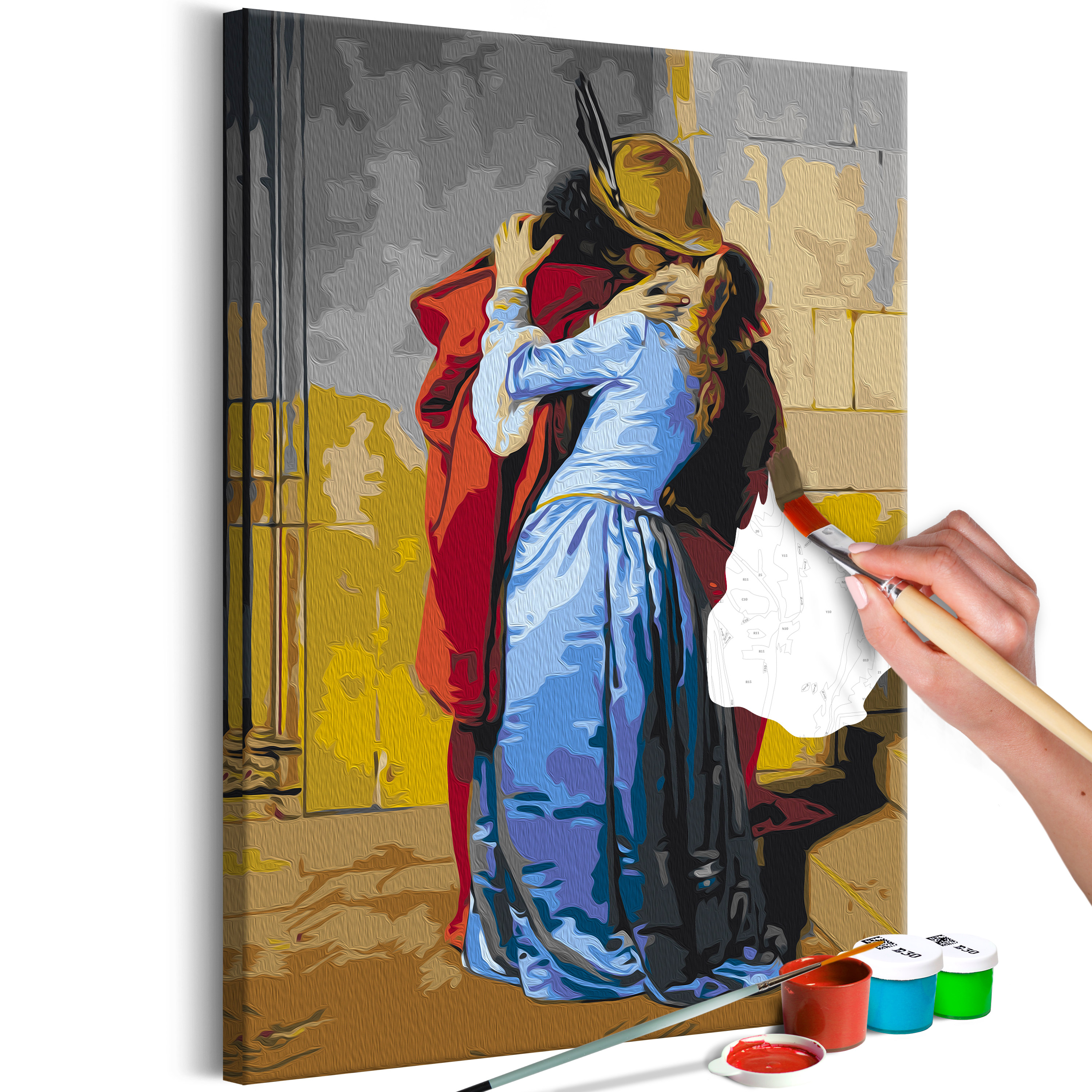 DIY canvas painting - Steamy Kiss - 40x60