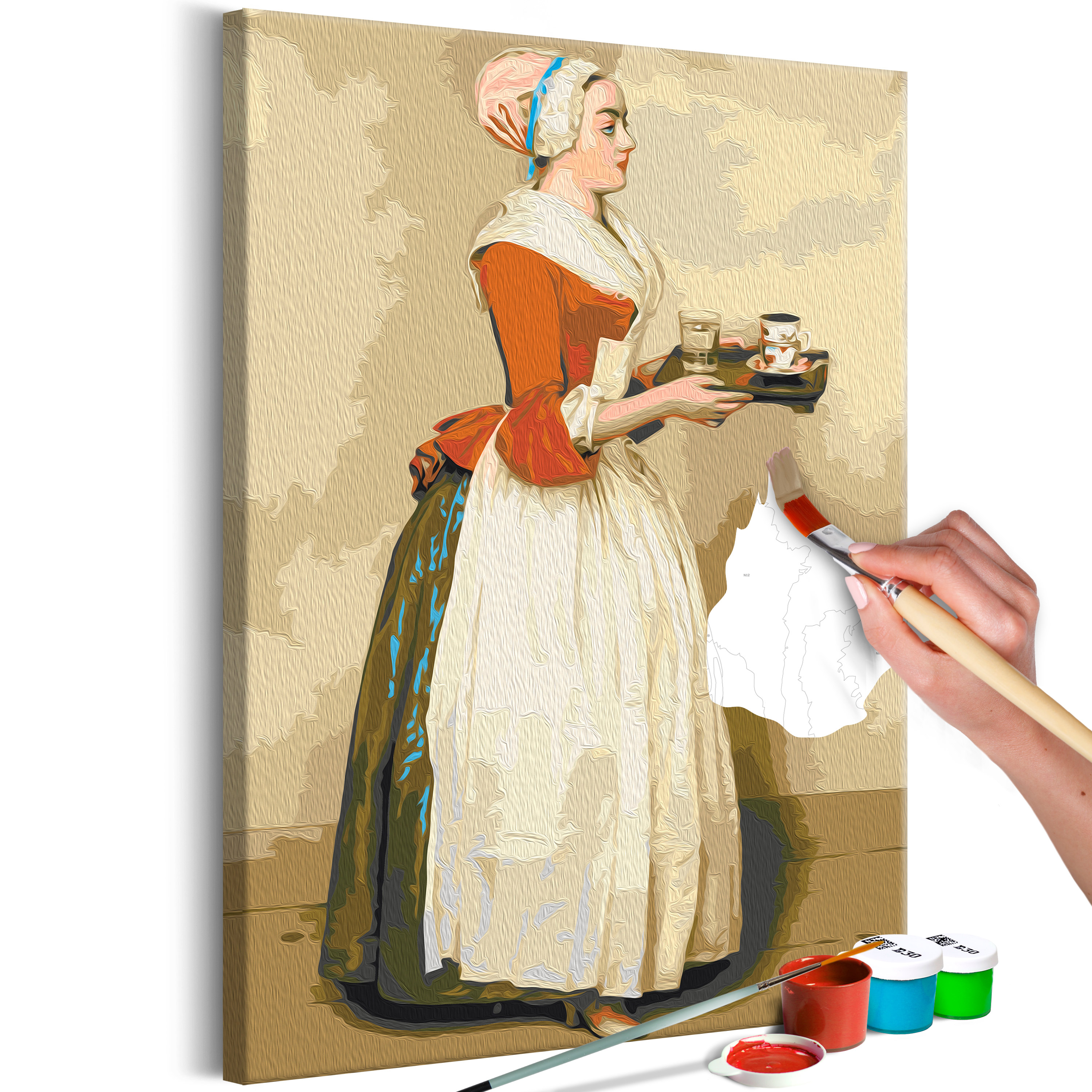 DIY canvas painting - The Chocolate Girl - 40x60