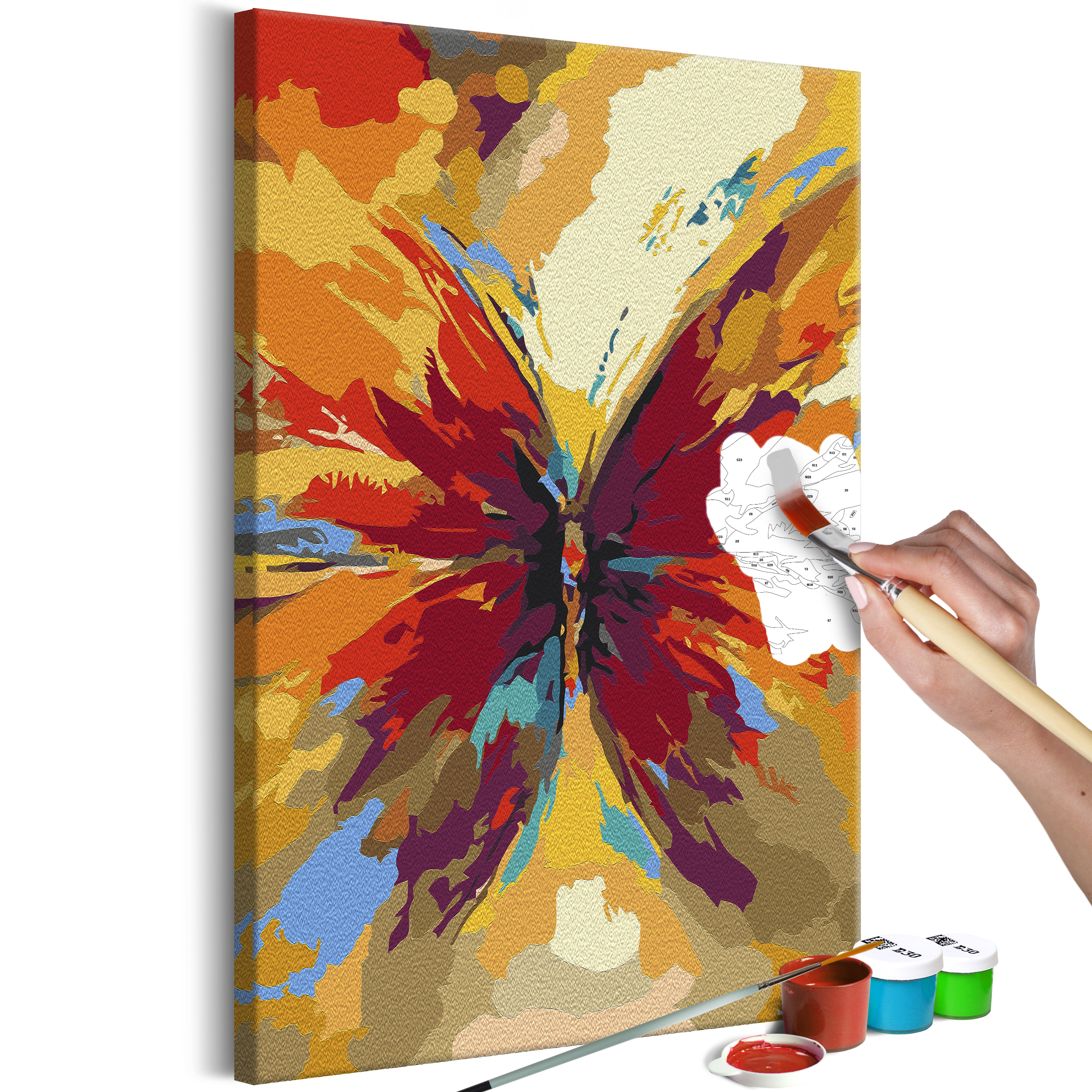 DIY canvas painting - Multicolored Butterfly - 40x60