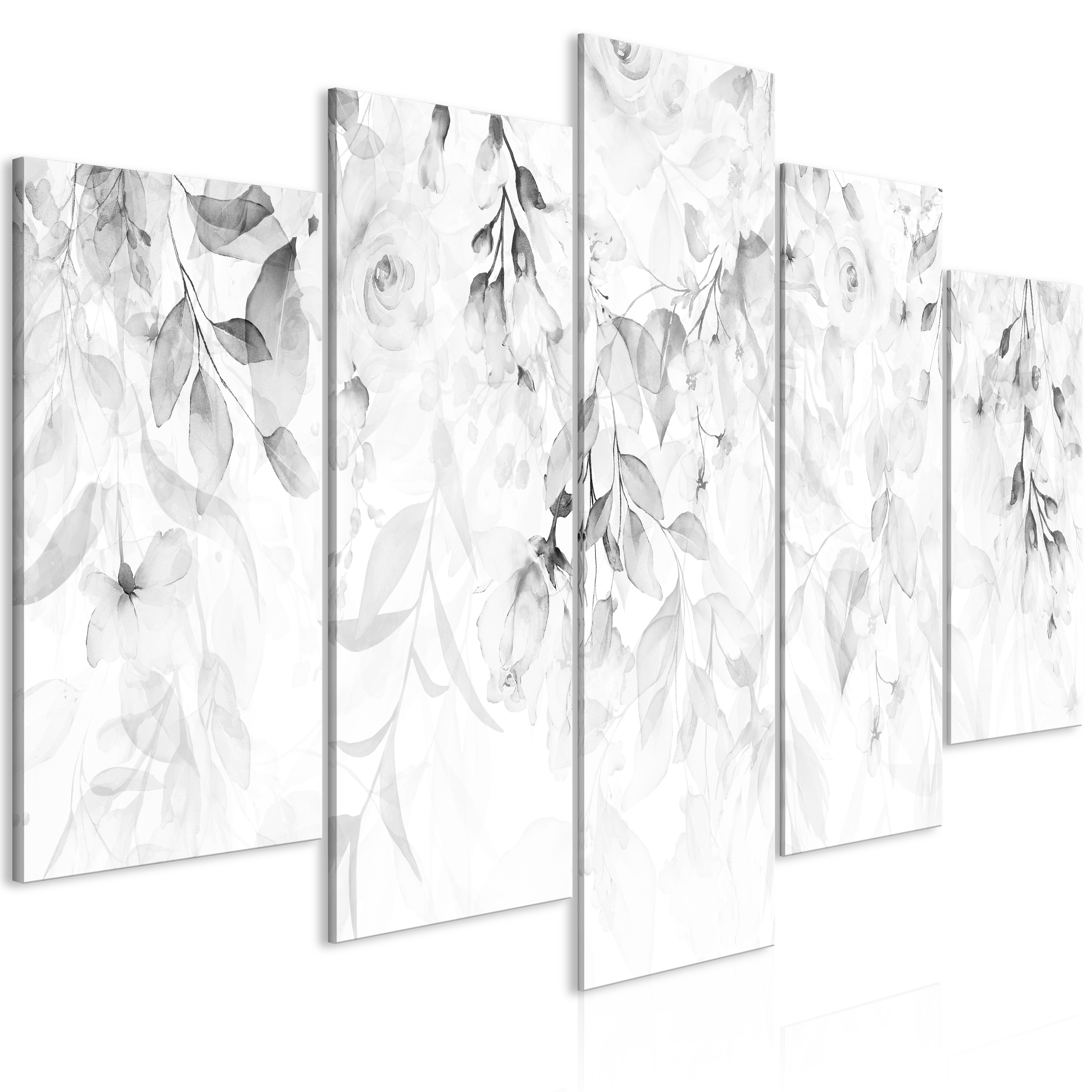 Canvas Print - Waterfall of Roses (5 Parts) Wide - Third Variant - 200x100