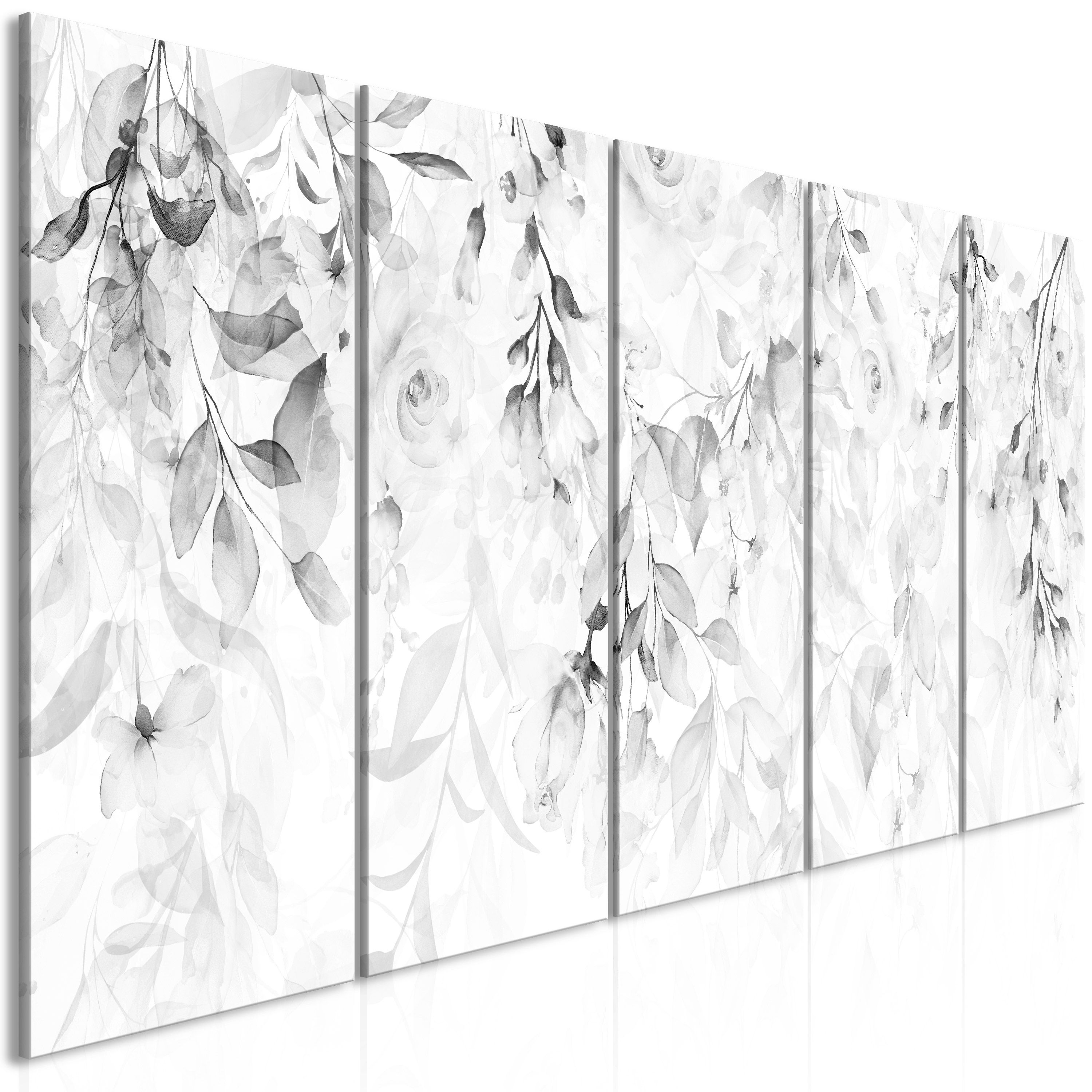 Canvas Print - Waterfall of Roses (5 Parts) Narrow - Third Variant - 225x90
