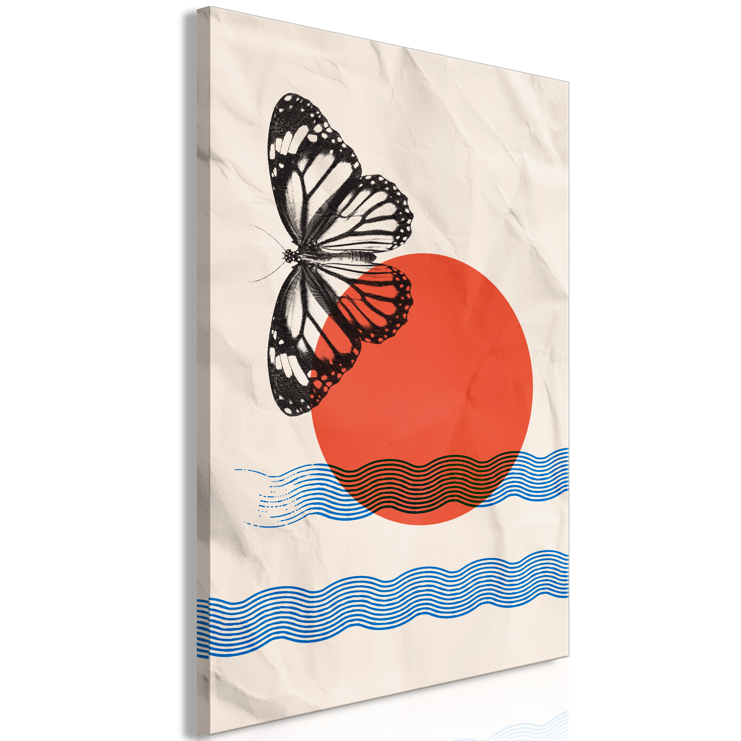 Canvas Print - Butterfly and Sunrise (1 Part) Vertical - 40x60