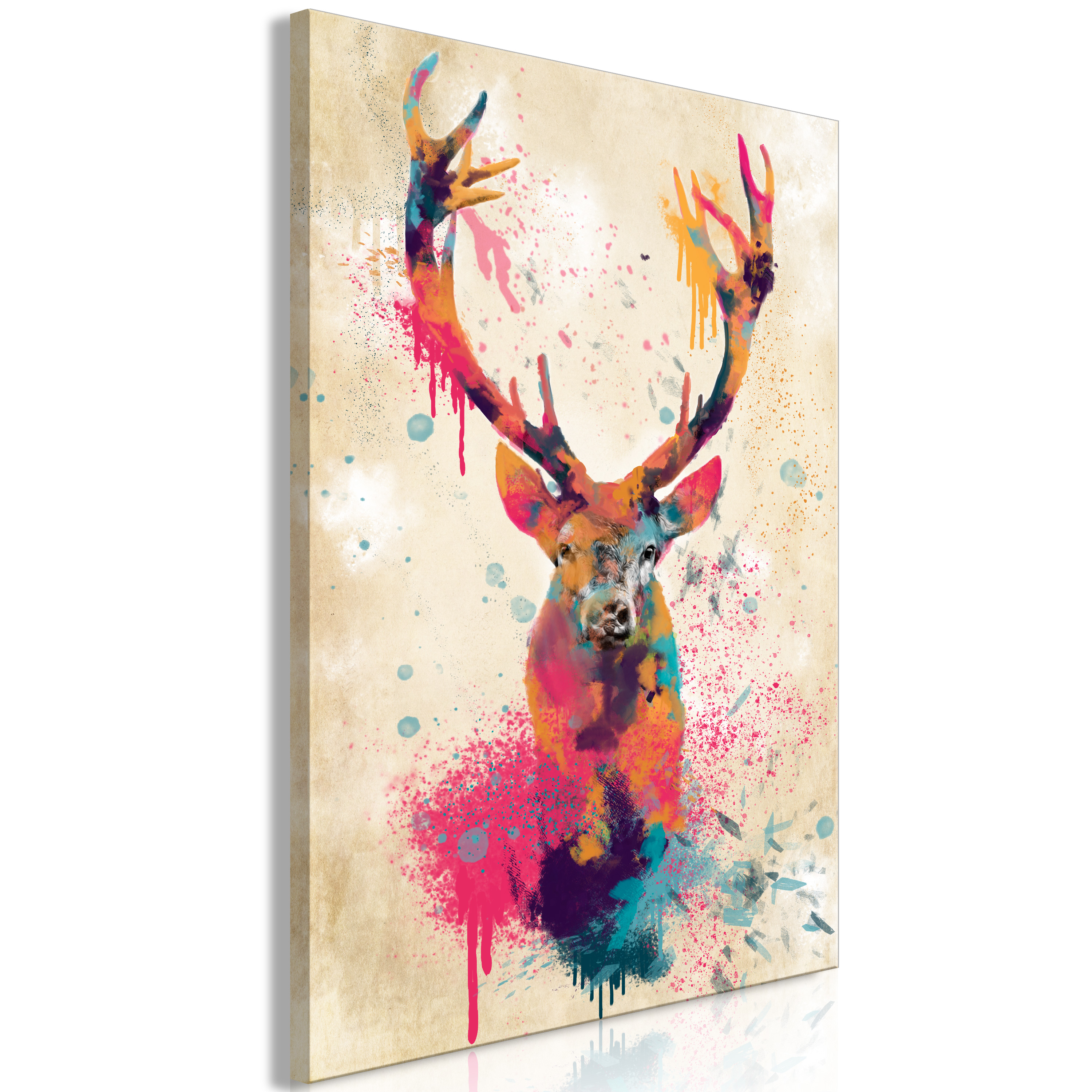 Canvas Print - Watercolor Deer (1 Part) Vertical - 80x120