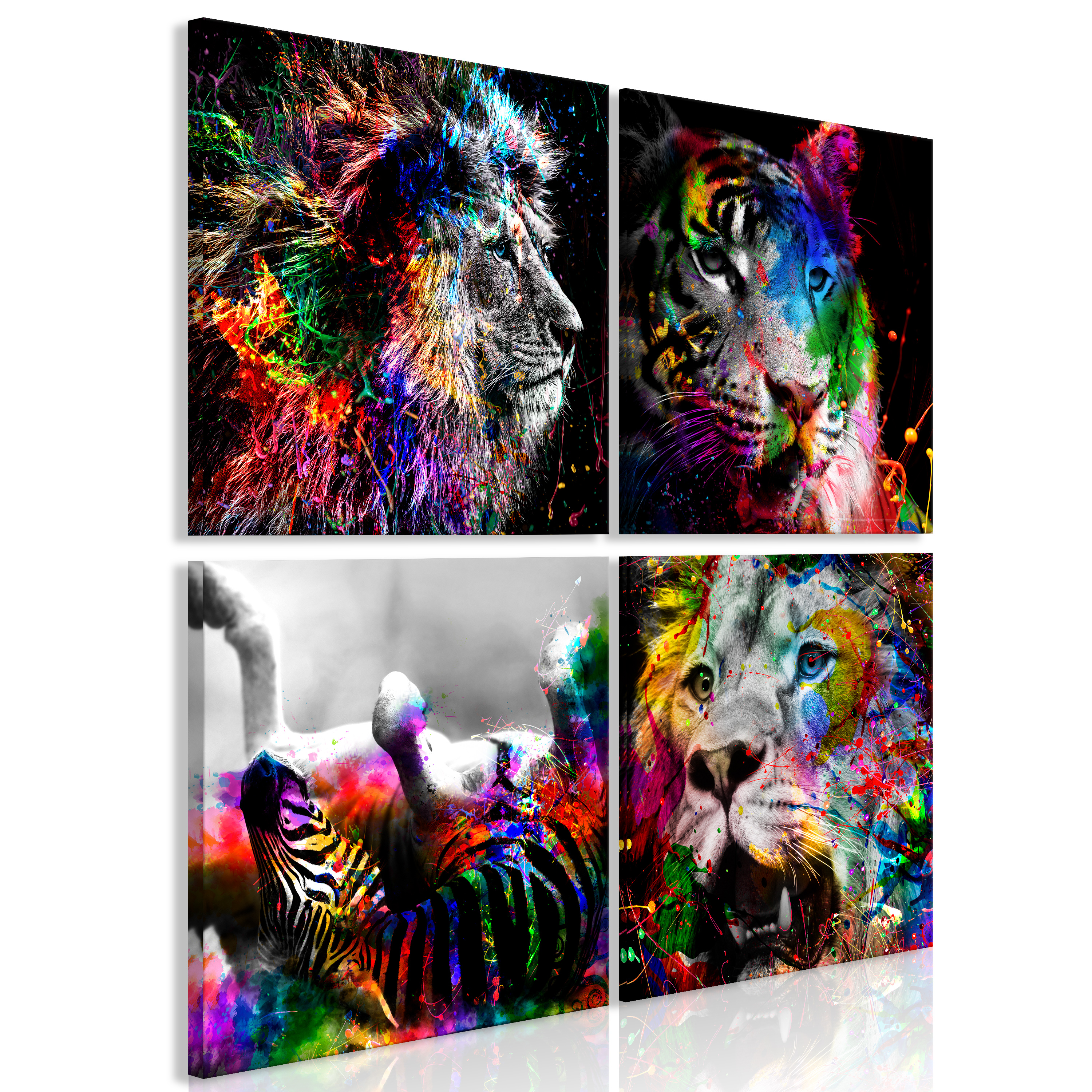 Canvas Print - Wildness and Beauty (4 Parts) - 90x90