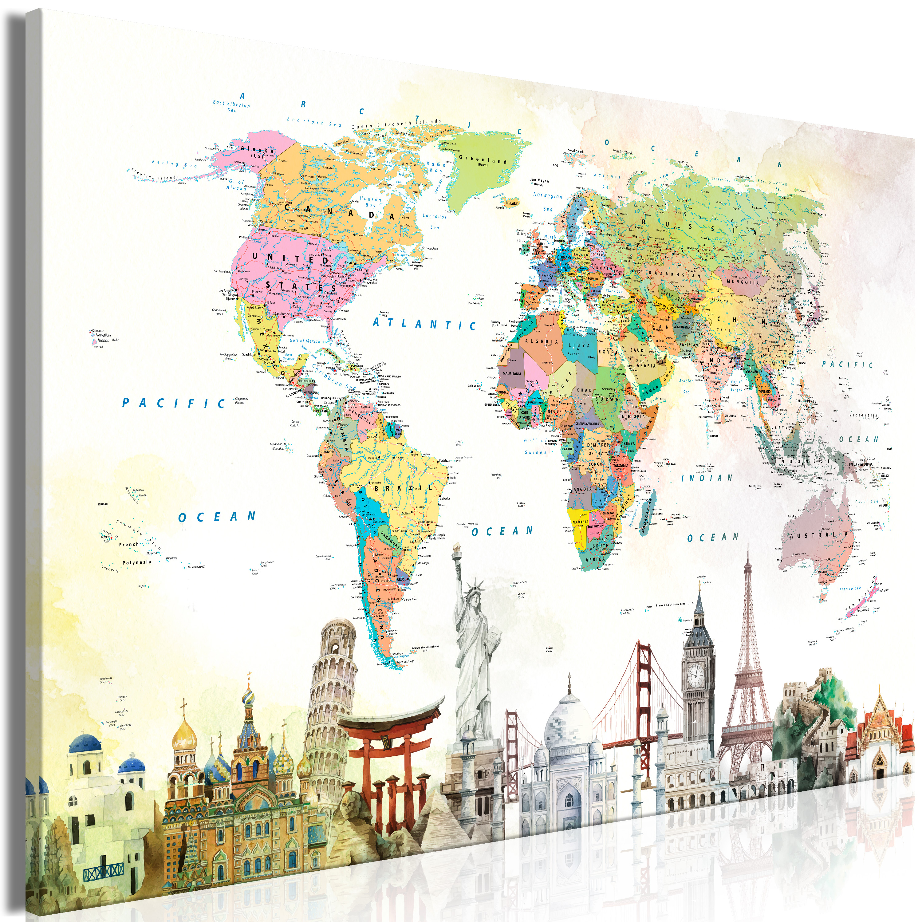 Canvas Print - Wonders of the World (1 Part) Wide - 120x80