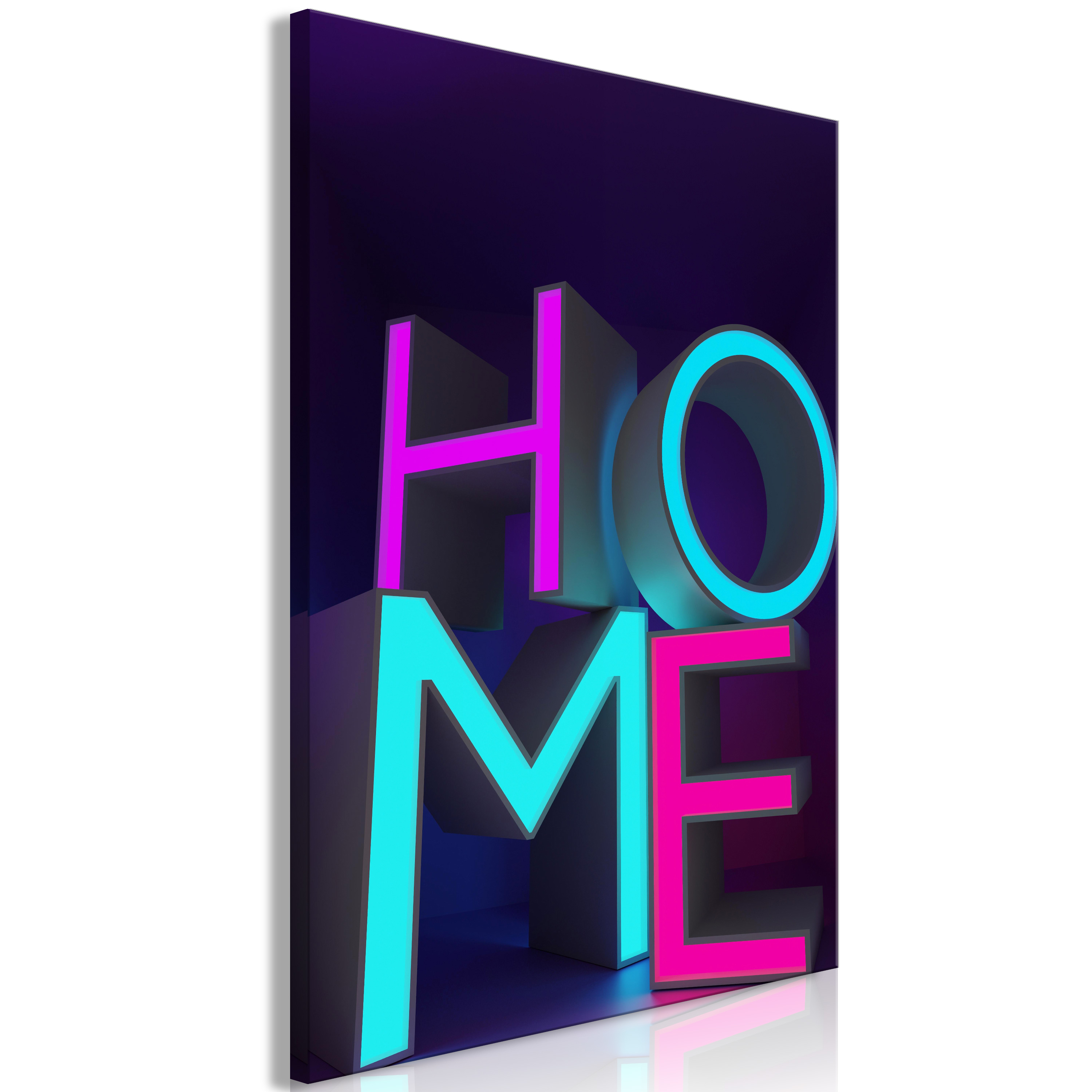 Canvas Print - Home Neon (1 Part) Vertical - 60x90
