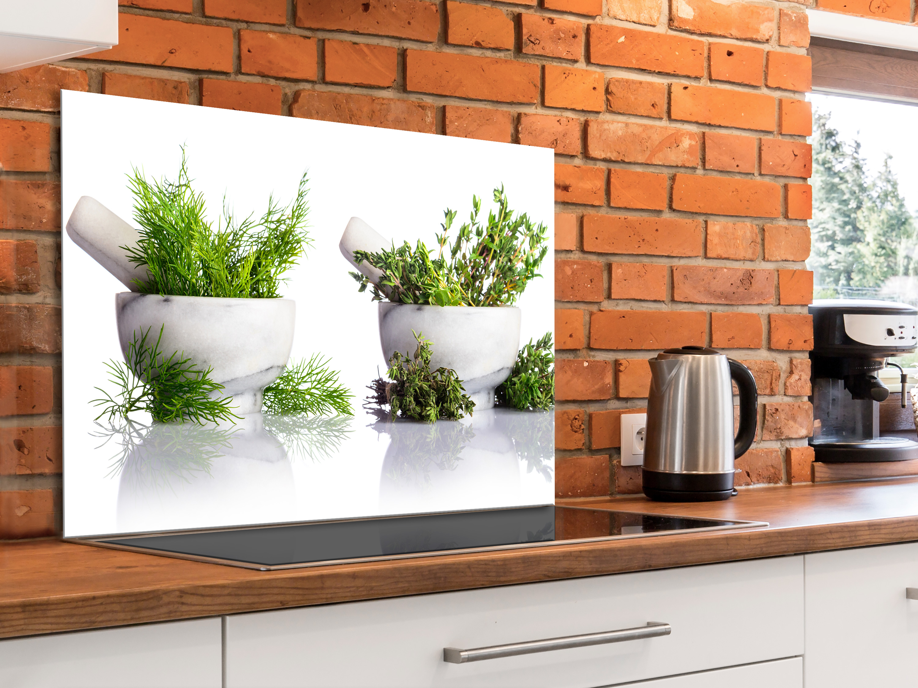 KRÄUTER Glasbild Wandbild Glas Küche Küchenrückwand Spritzschutz jB